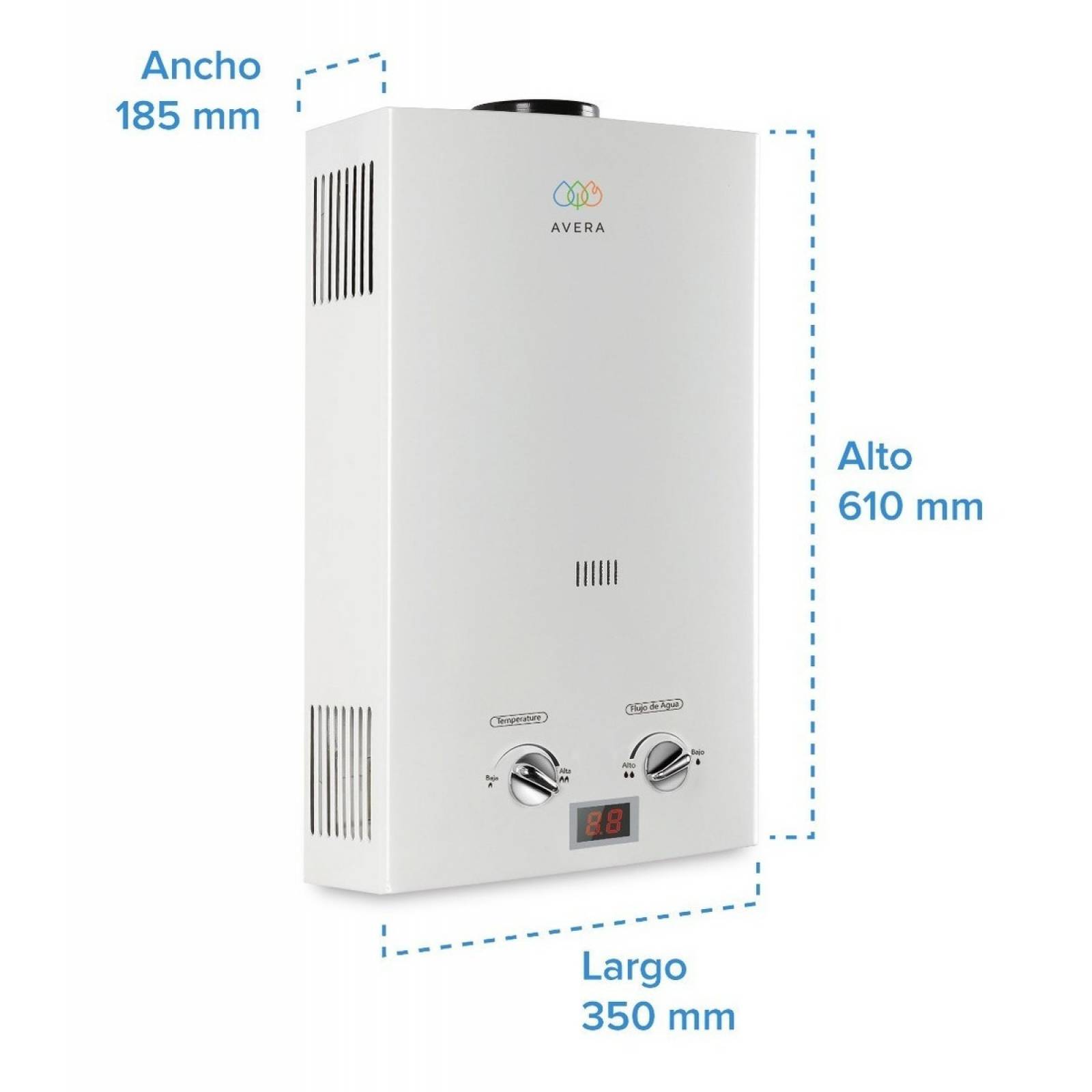 AVERA Calentador Boiler de Agua Instantáneo para Gas Natural 3 y medio servicios C16LNAT