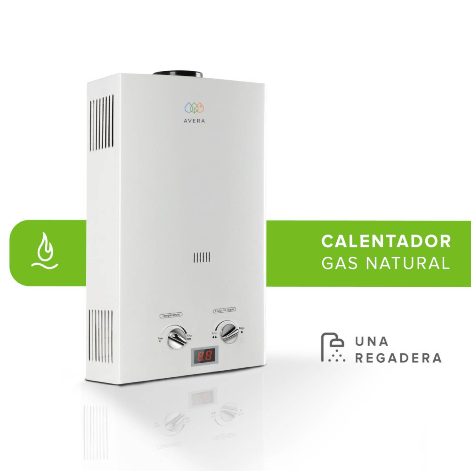 Calentador Boiler de Agua Instantáneo para Gas Natural 1 servicio Avera C6LNAT
