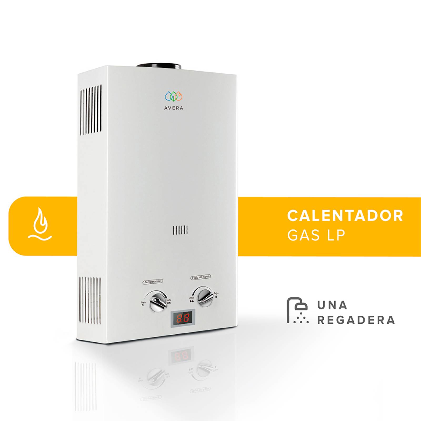 Calentador Boiler de Agua Instantáneo para Gas LP 1 servicio Avera C6L