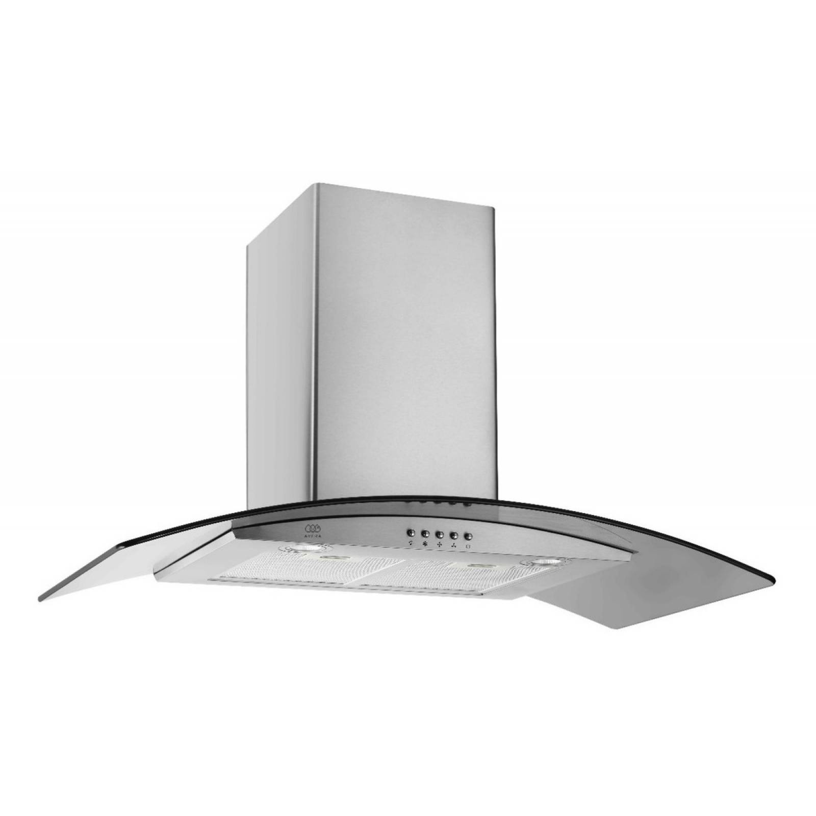 AVERA Campana Extractora o Purificadora para Cocina de Pared 90 cm Cristal Templado y Acero Inxoidable CEV90