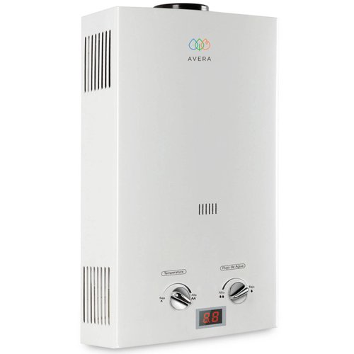 AVERA Calentador Boiler de Agua Instantáneo para Gas LP 2 y medio servicios C12L