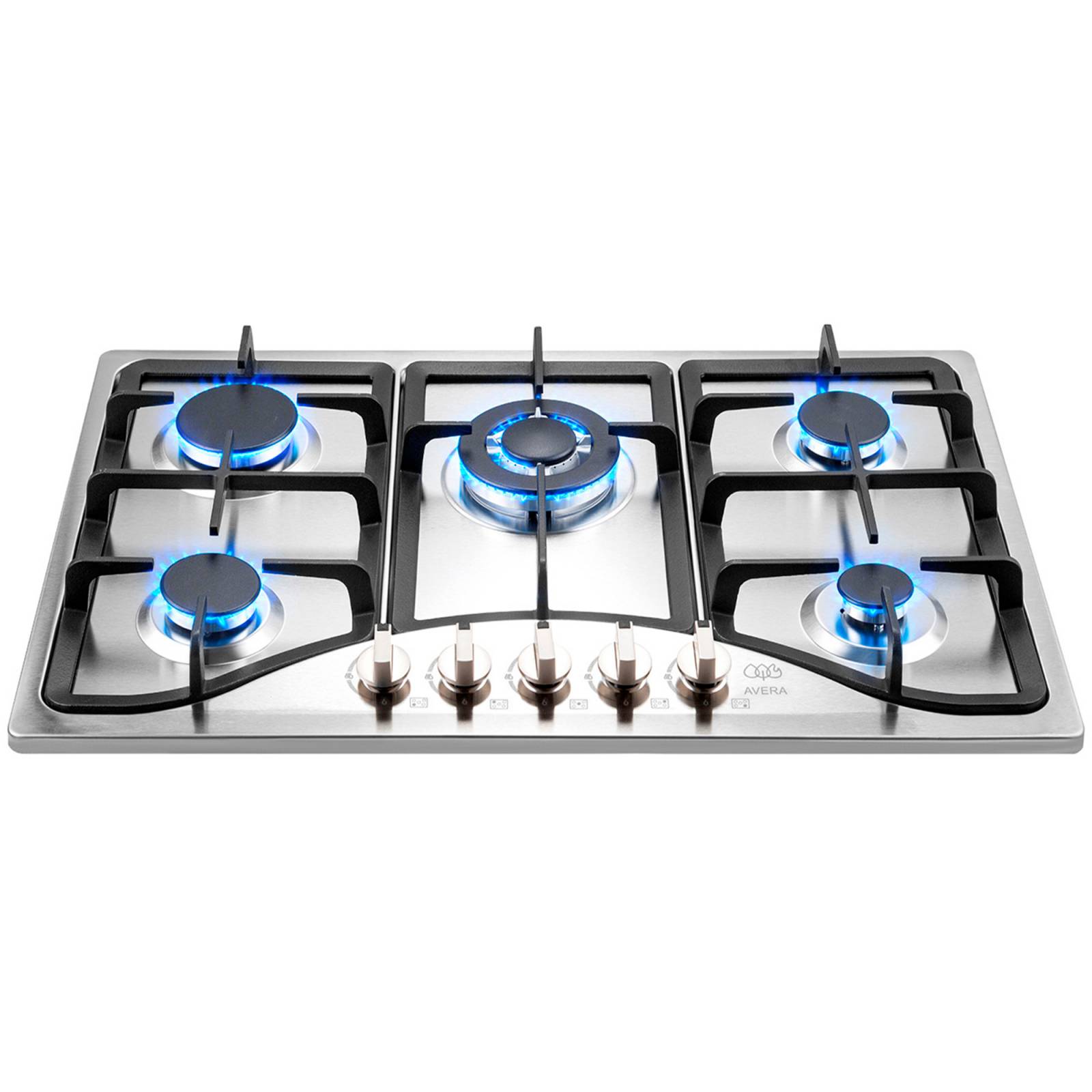 Parrilla de Gas Acero Inoxidable con 5 Quemadores Avera AI5