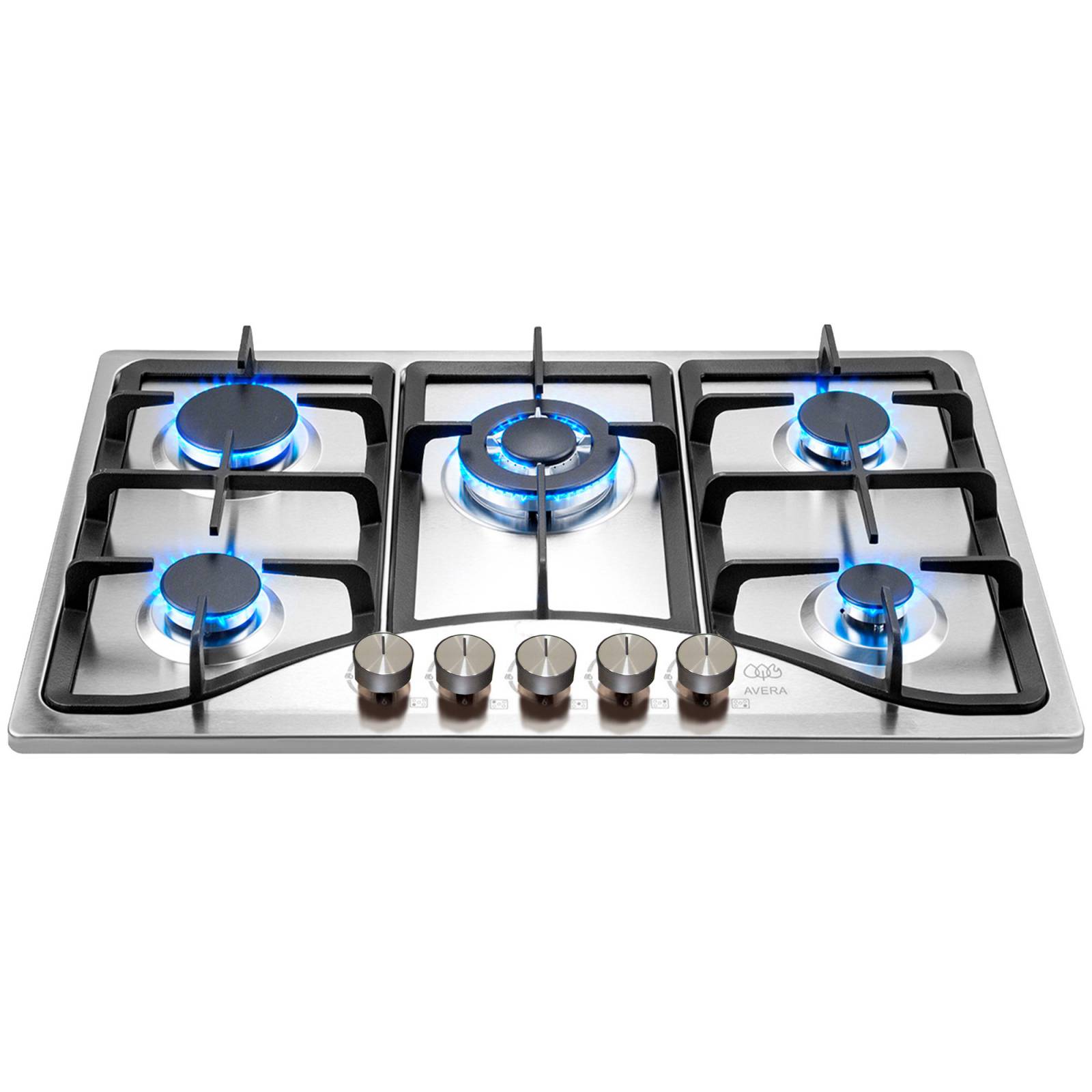 Parrilla de Gas Acero Inoxidable con 5 Quemadores Avera AI5