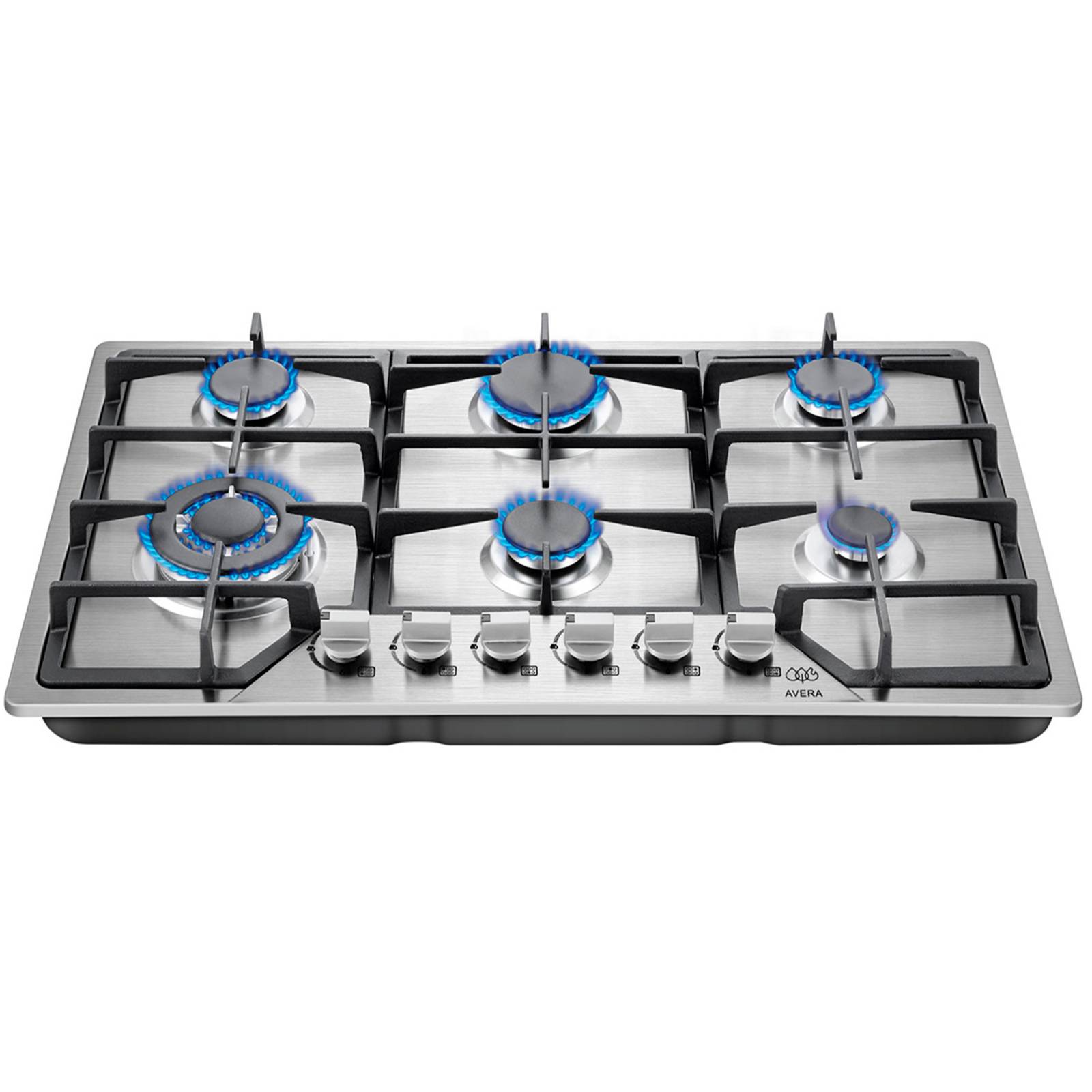 AVERA Parrilla de Gas Acero Inoxidable con 6 Quemadores AI6