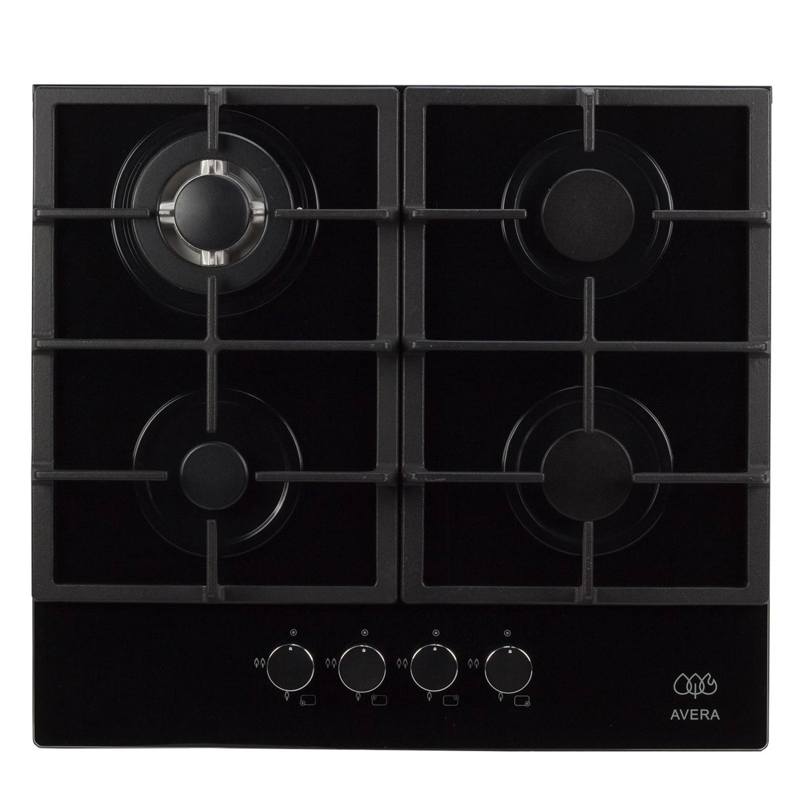 AVERA Parrilla de Gas para Empotrar Vidrio Templado con 4 Quemadores HEV4