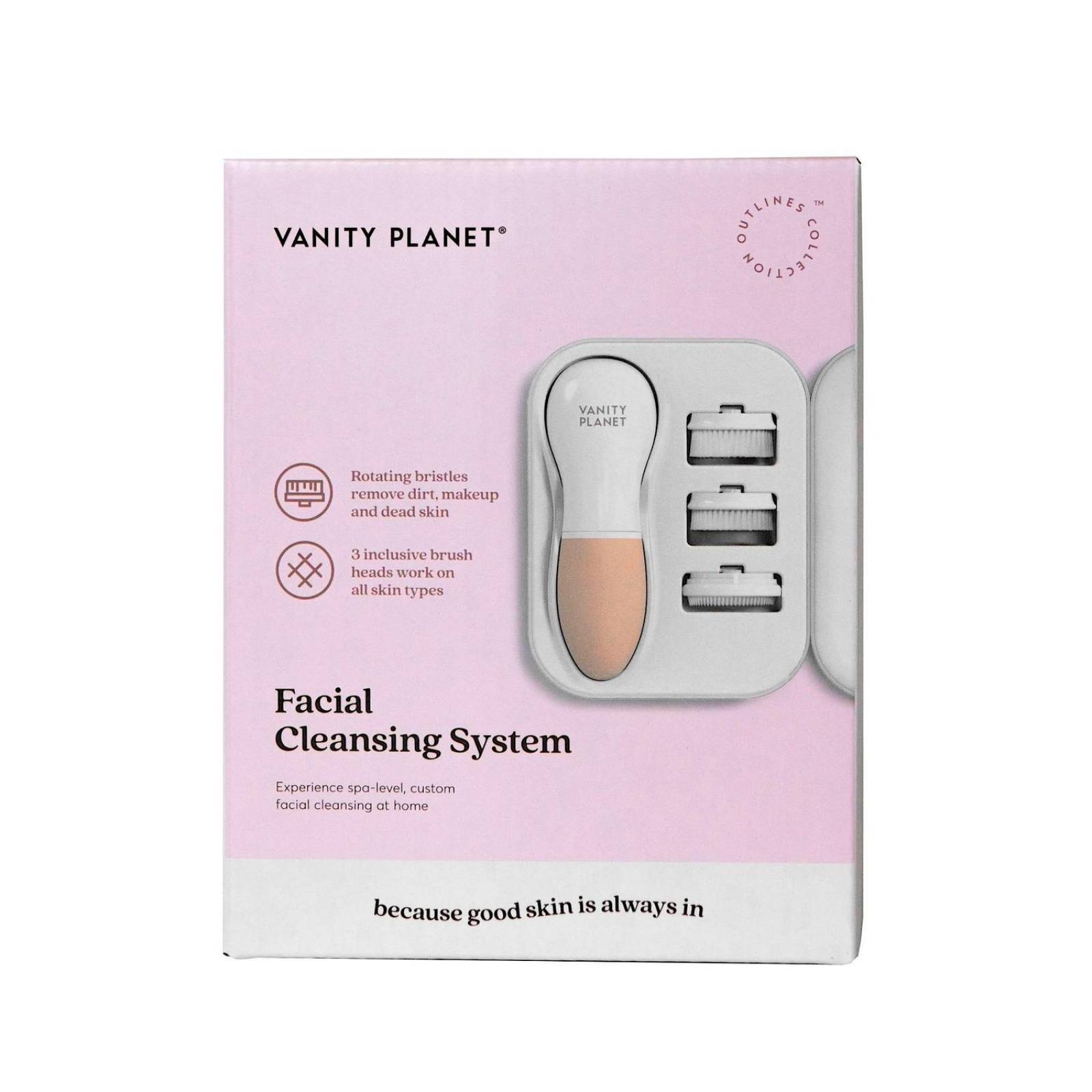 Vanity Planet Cepillo de Limpieza Facial Raedia Rosa
