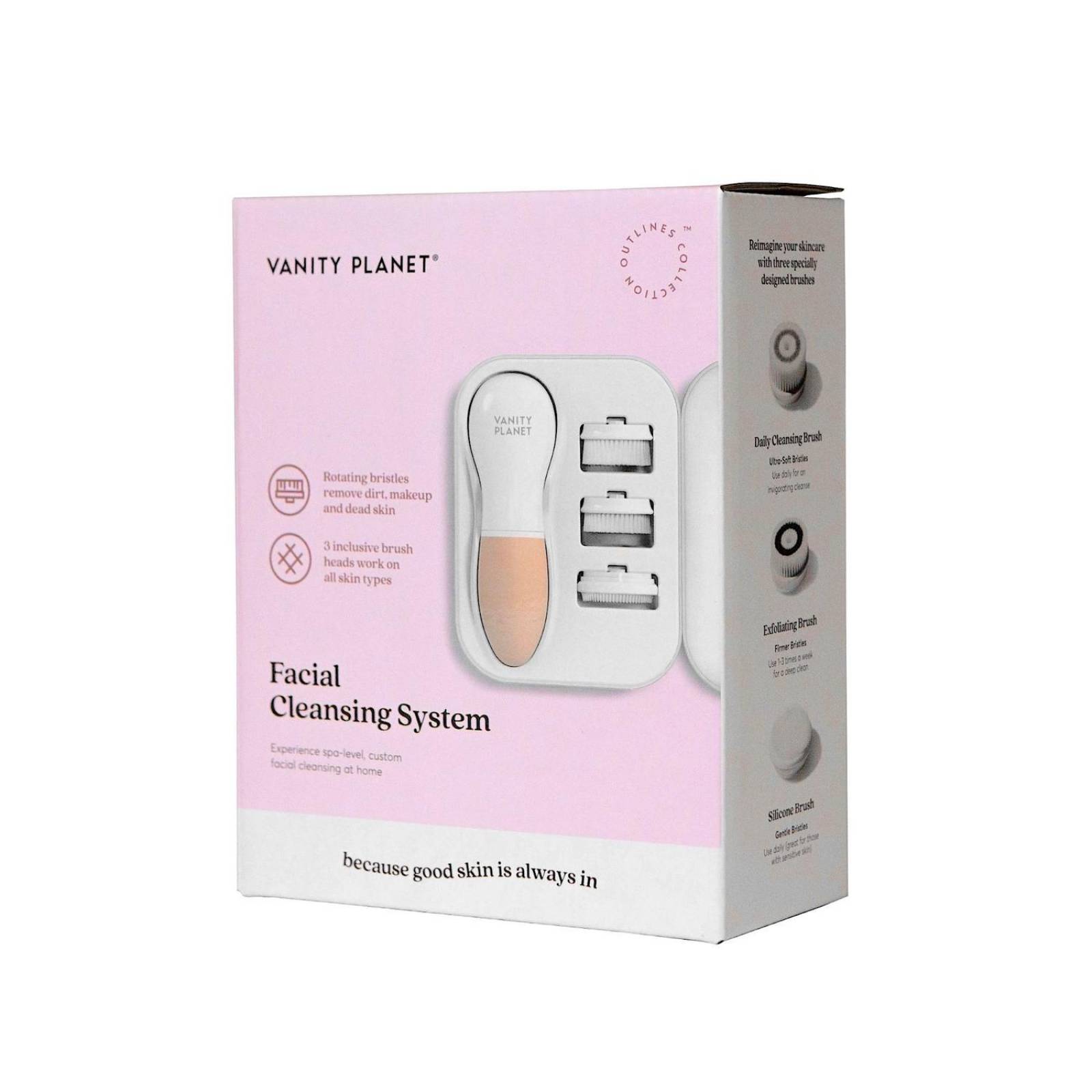 Vanity Planet Cepillo de Limpieza Facial Raedia Rosa