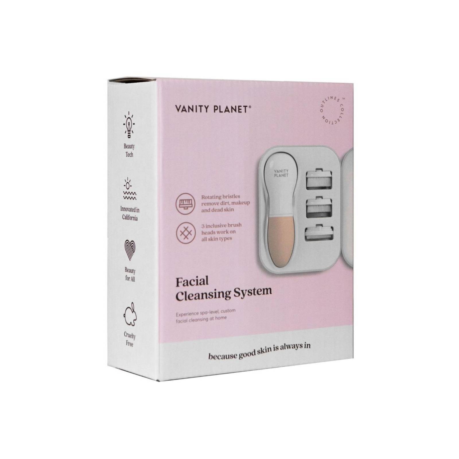 Vanity Planet Cepillo de Limpieza Facial Raedia Rosa