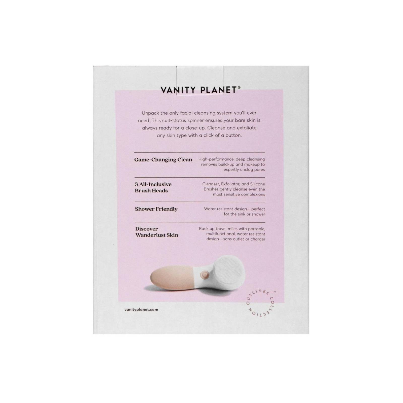 Vanity Planet Cepillo de Limpieza Facial Raedia Rosa