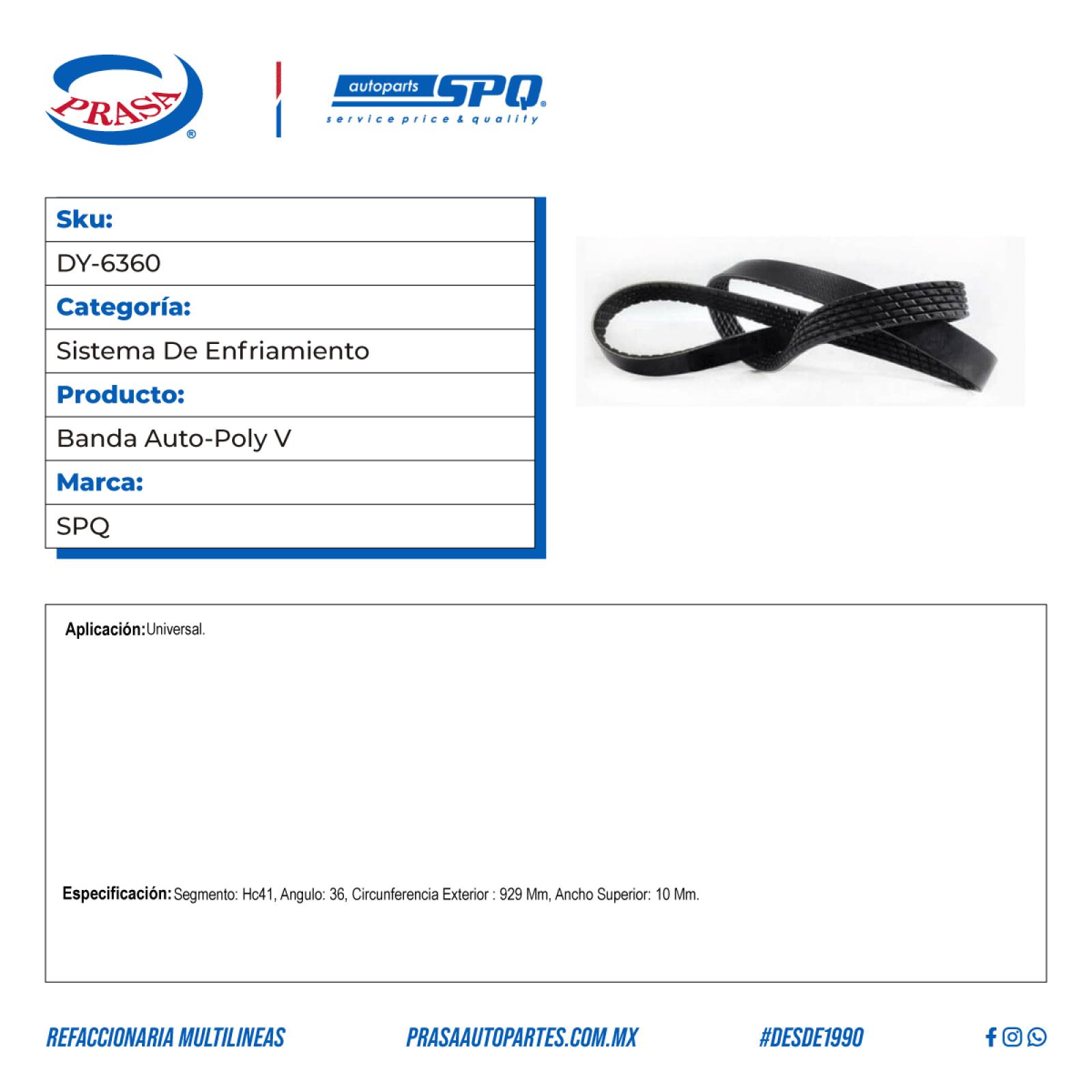 Banda Auto-Poly V, SPQ; Universal