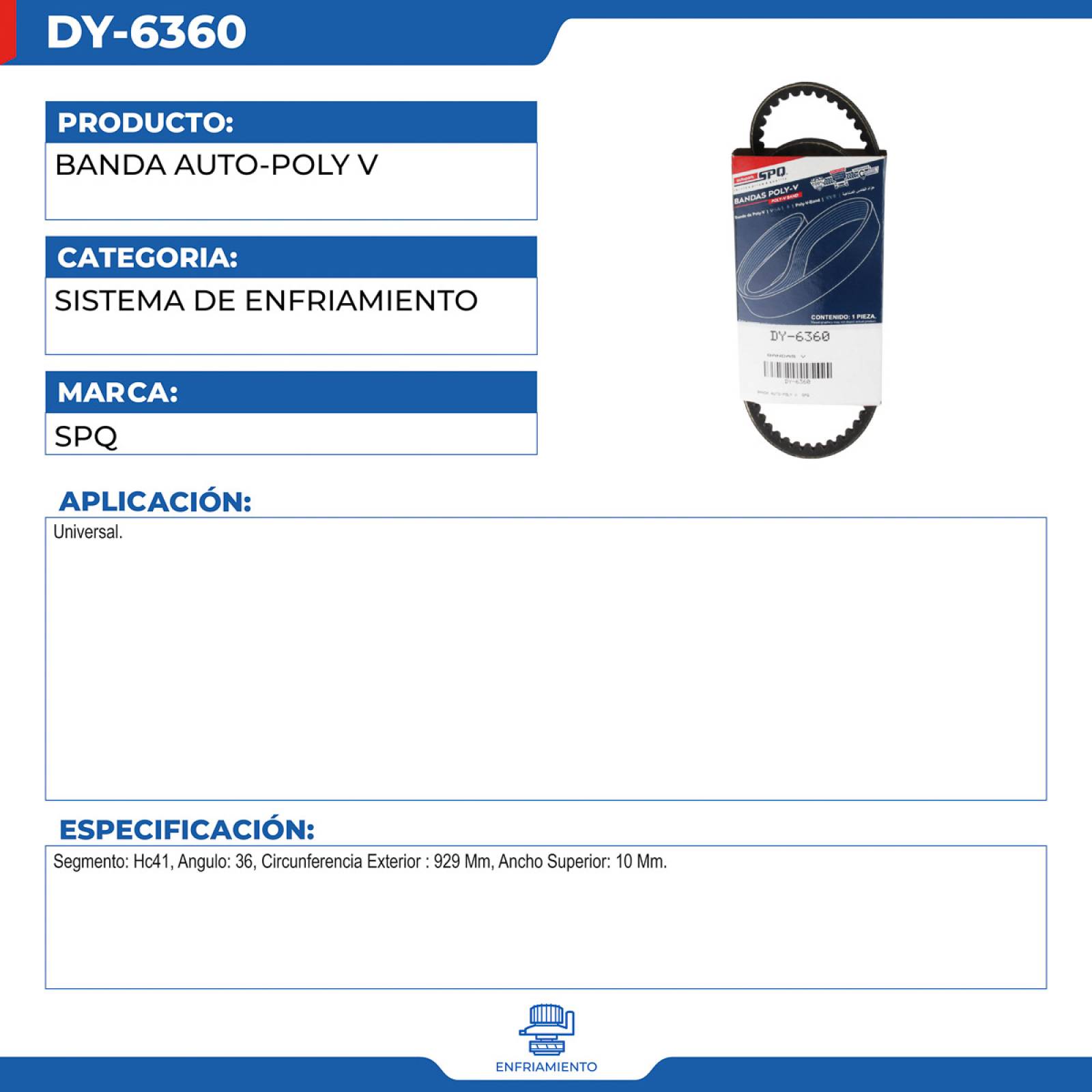Banda Auto-Poly V, SPQ; Universal