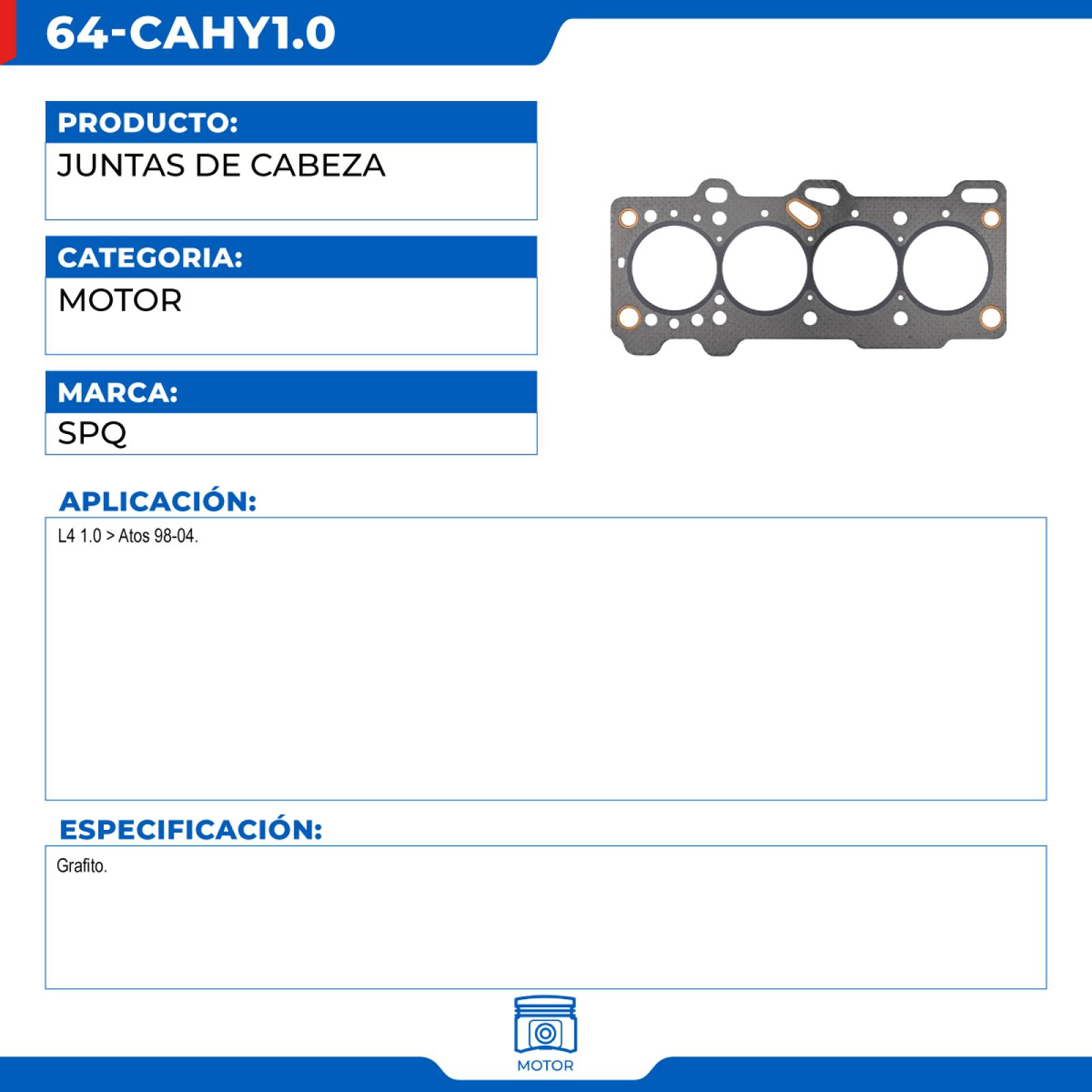 Juntas De Cabeza, SPQ; Para Dodge Atos 1998-2004 L4; 1