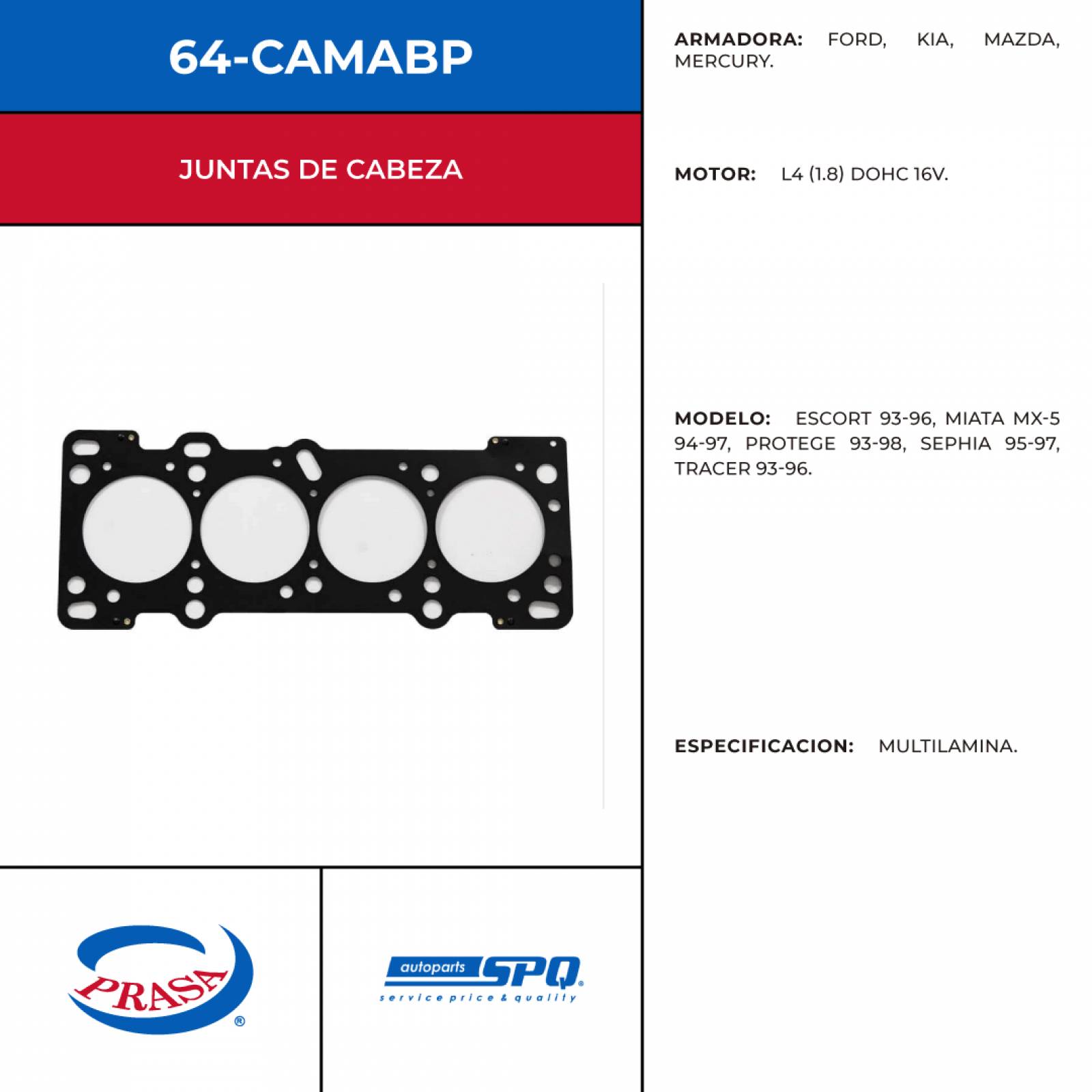 Empaque Junta De Cabeza SPQ 64-CAMABP