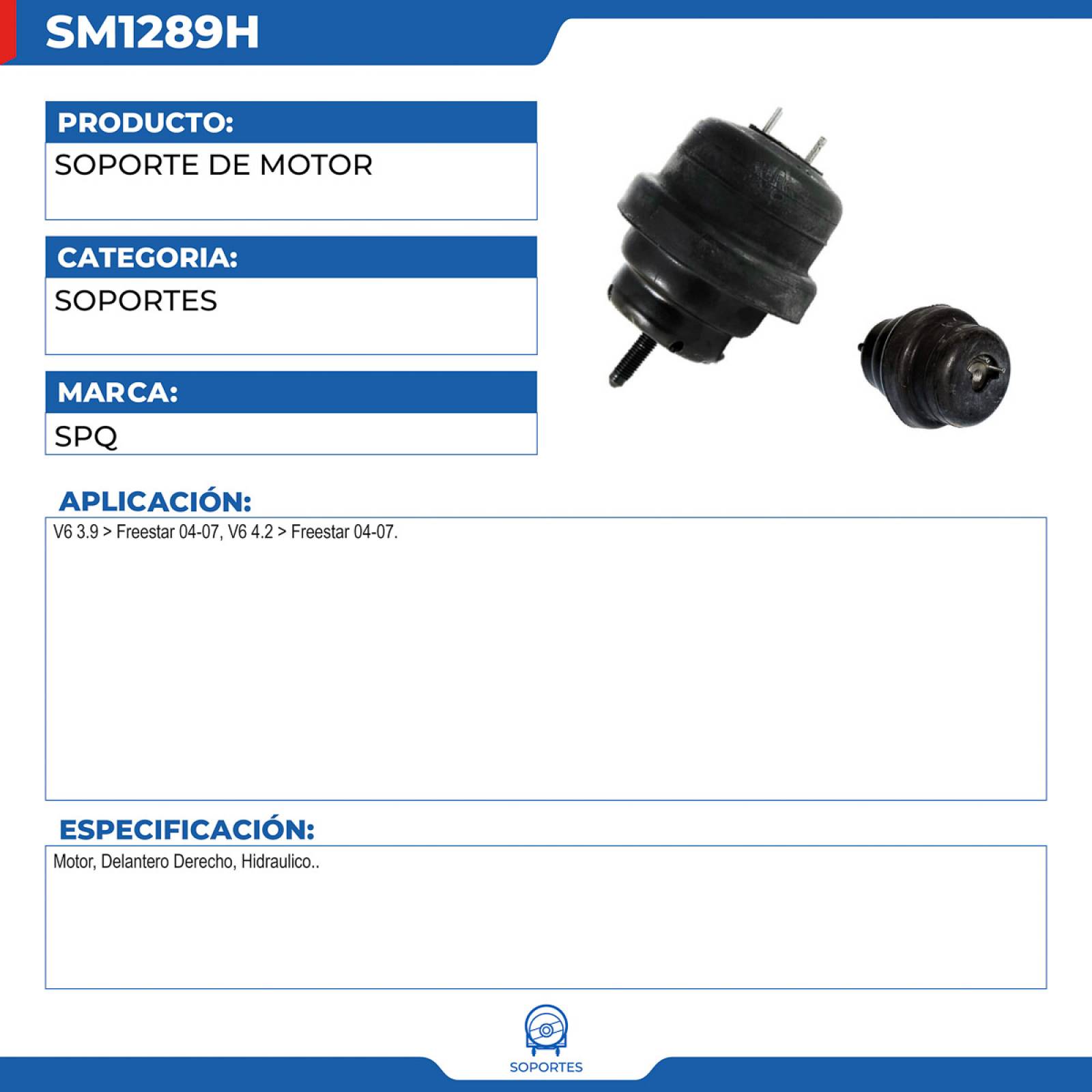 Soporte De Motor, SPQ; Para Ford Freestar 2004-2007 V6; 3.9