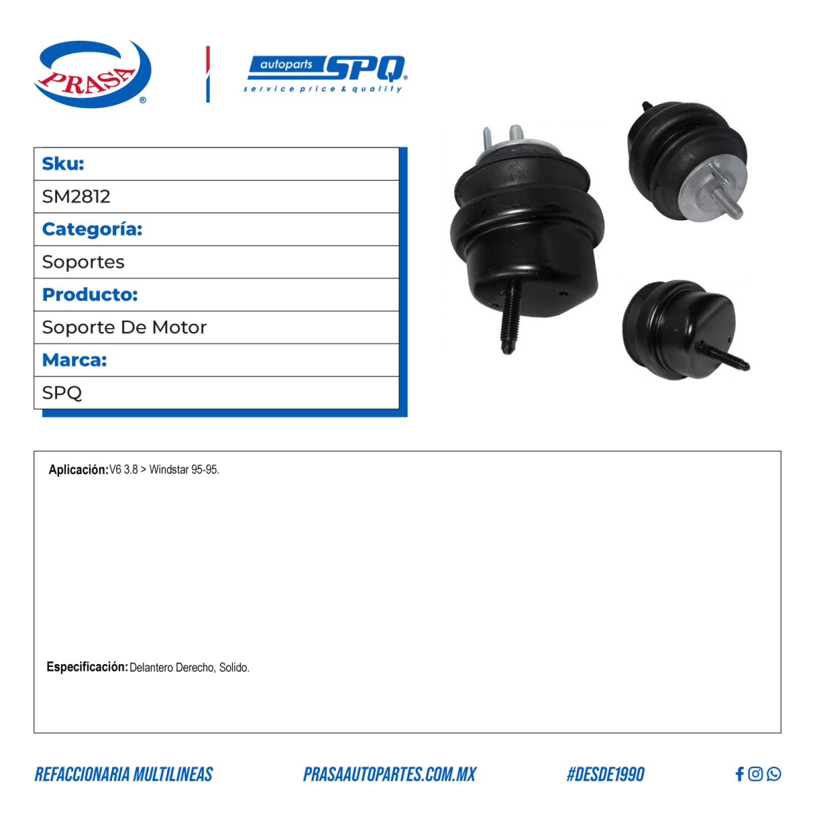 Soporte De Motor, SPQ; Para Ford Windstar 1995-1995 V6; 3.8