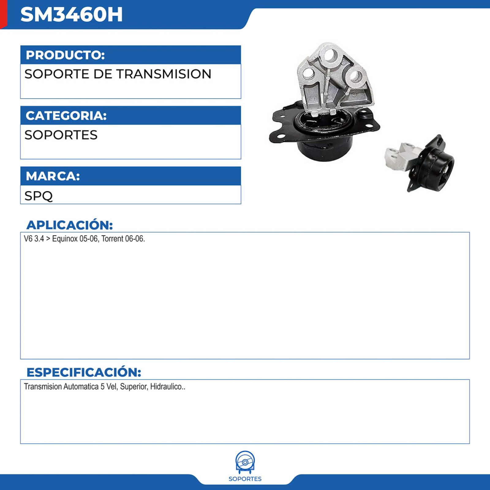 Soporte De Transmision, SPQ; Para Chevrolet Equinox 2005-2006 V6; 3.4