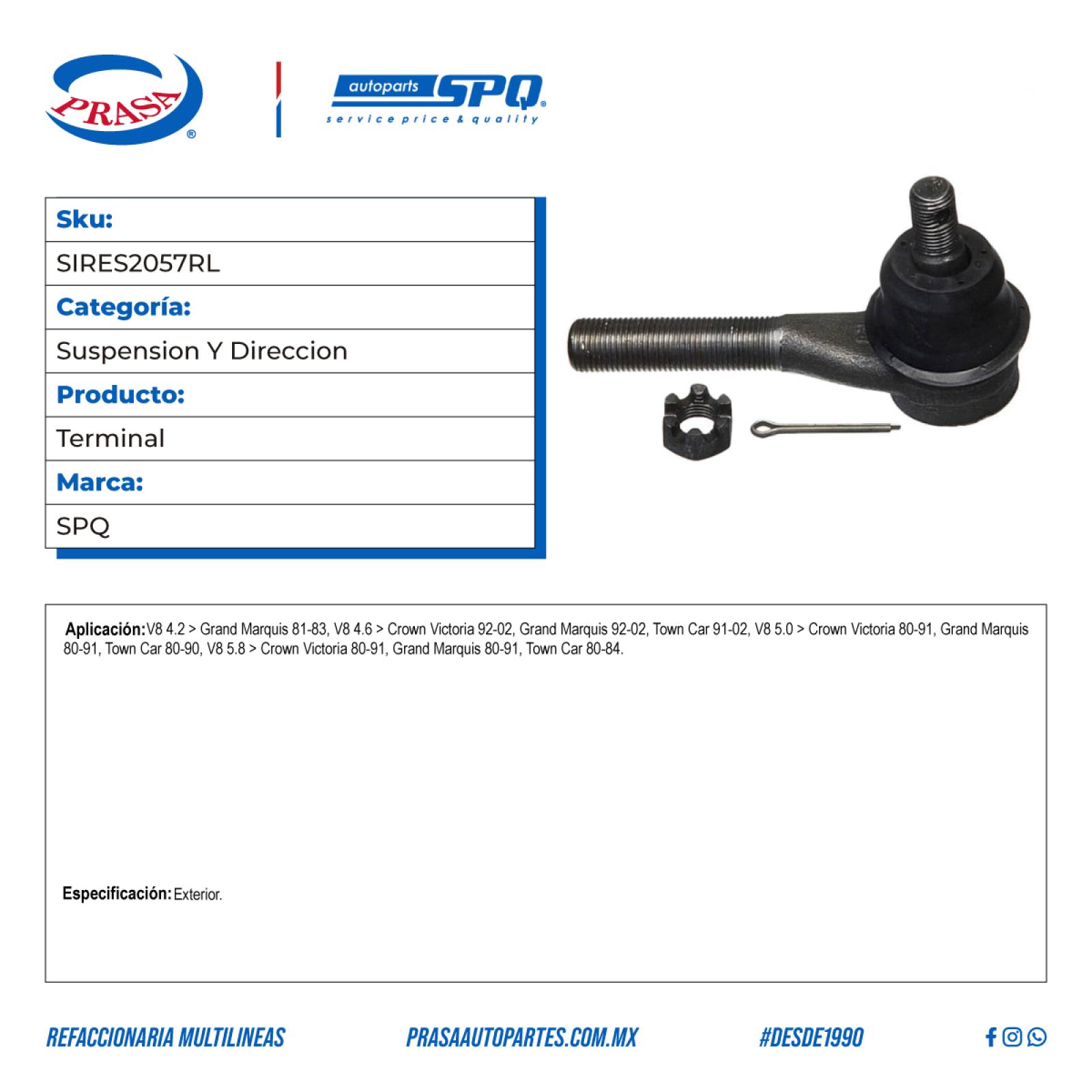 Terminal, SPQ; Para Ford Crown Victoria 1992-2002 V8; 4.6