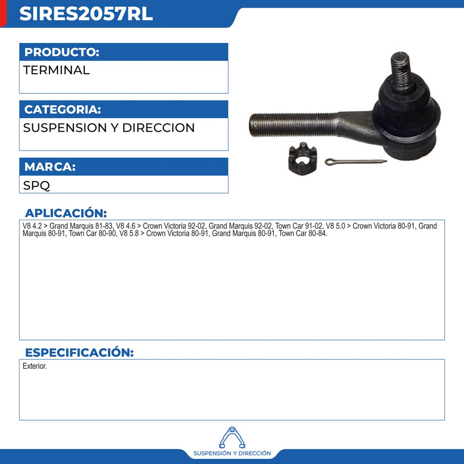 Terminal, SPQ; Para Ford Crown Victoria 1992-2002 V8; 4.6
