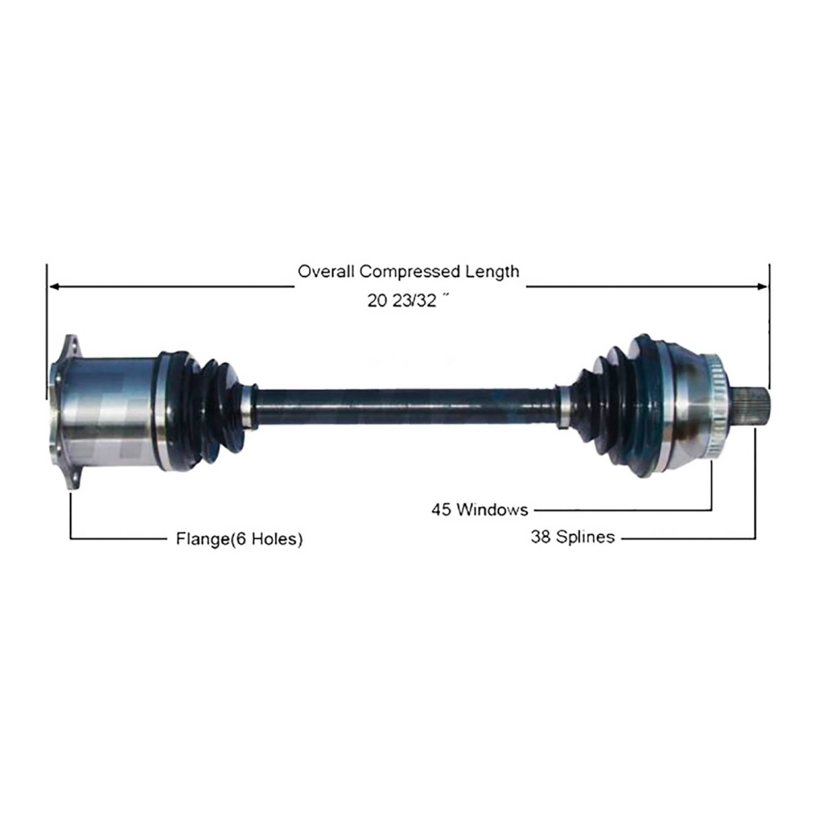 Flecha Homocinetica, SPQ; Para Audi A4 2002-2009 L4; 1.8