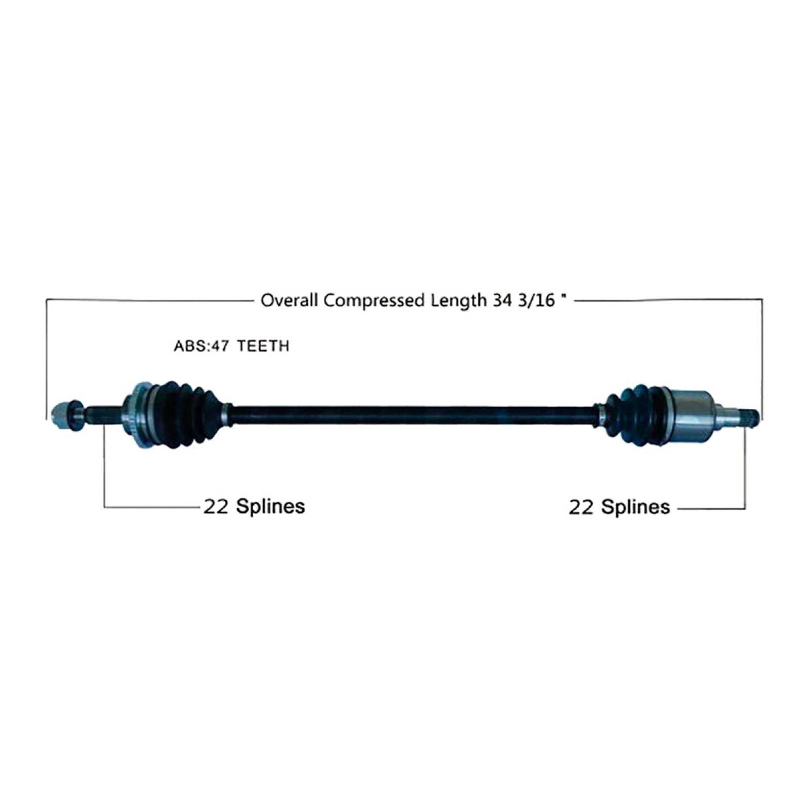 Flecha Homocinetica, SPQ; Para Chevrolet Spark 2013-2015 L4; 1.2
