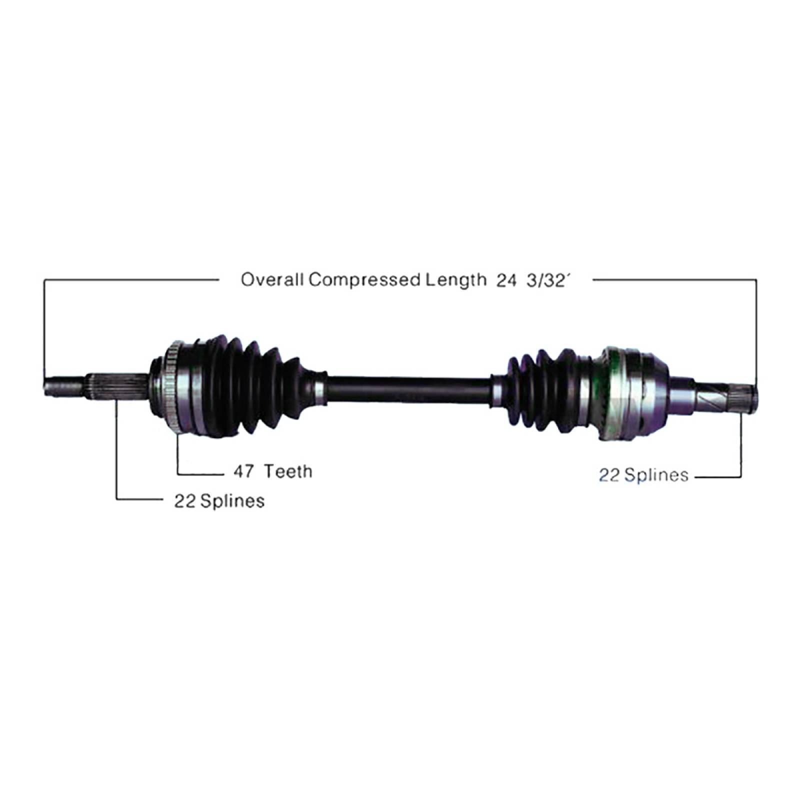 Flecha Homocinetica, SPQ; para Chevrolet Aveo L4; (1.6) 2004-2015
