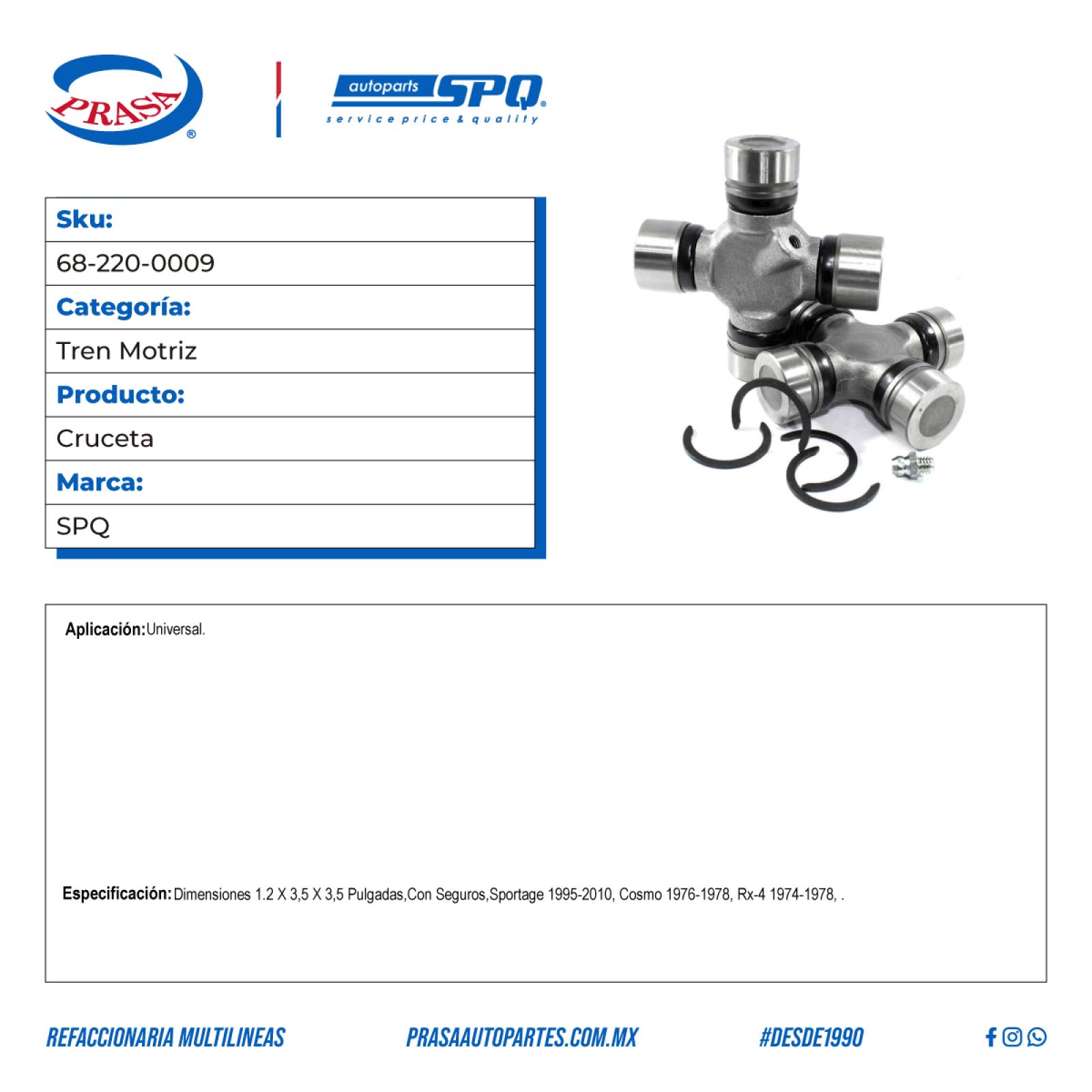 Cruceta, SPQ; Universal