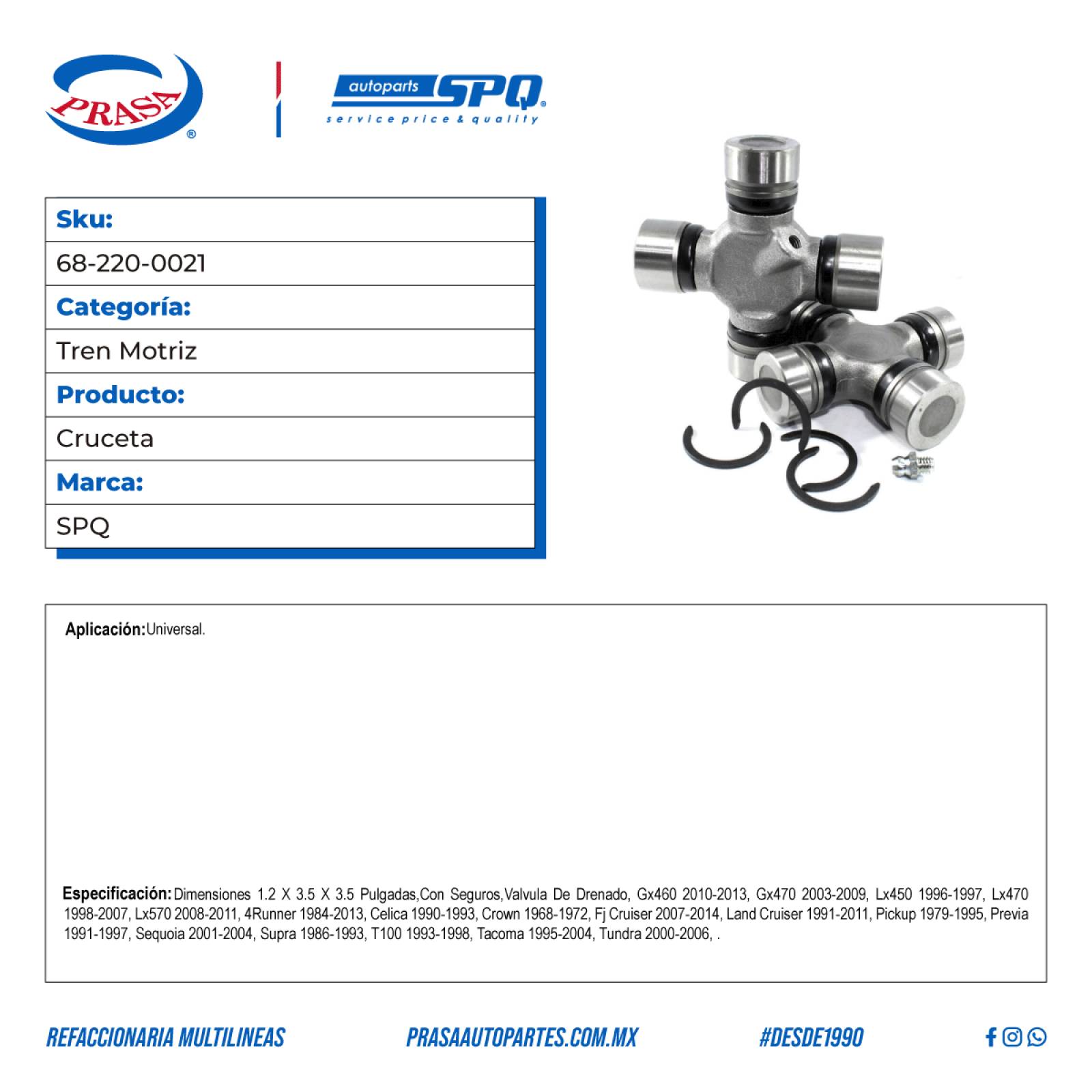Cruceta, SPQ; Universal