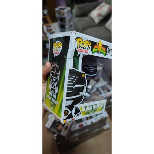 Funko Pop Figura Power Rangers Black Ranger 361 DAÑO 
