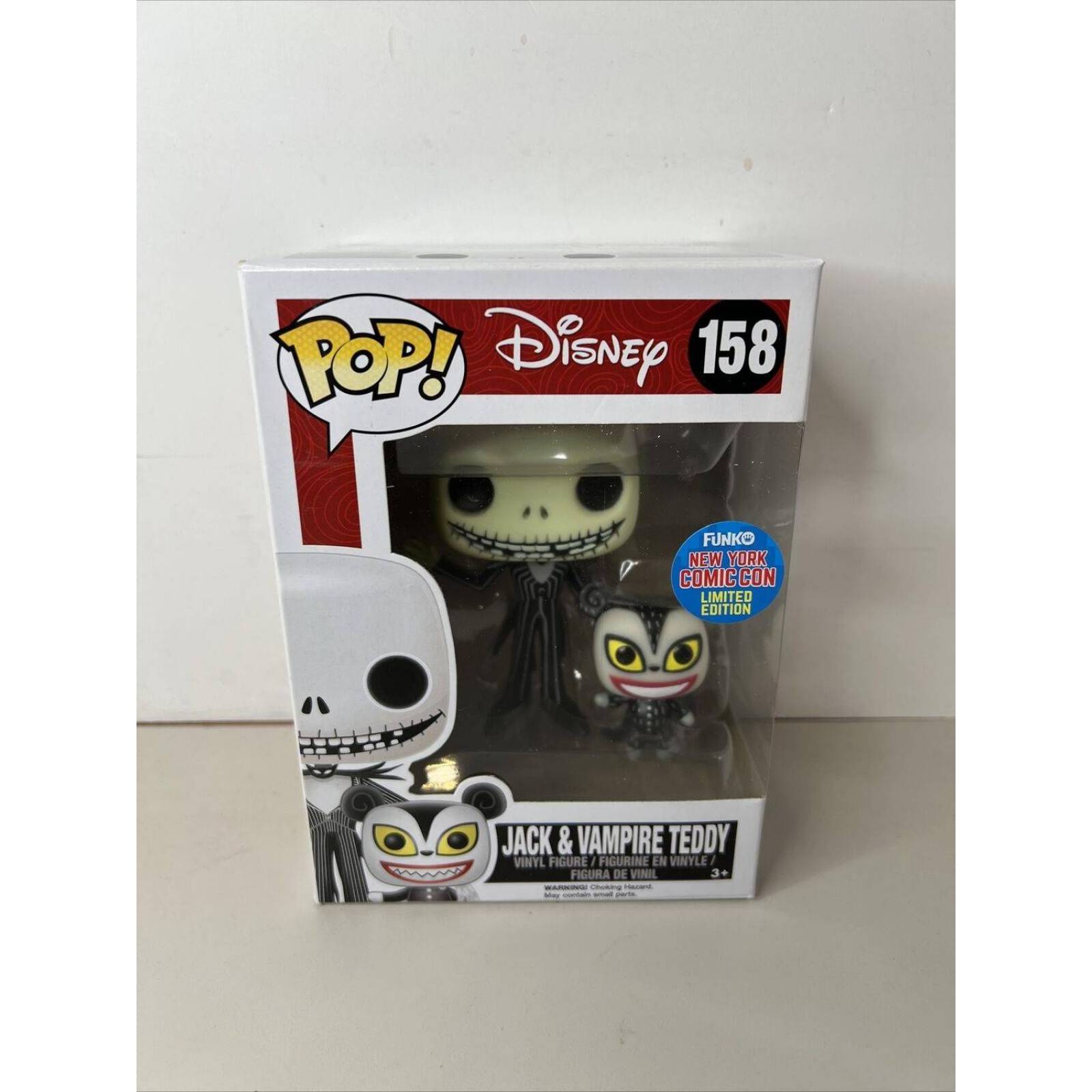 Funko Pop Figura Disney Jack & Vampire Teddy 158 Limited Comic Con 