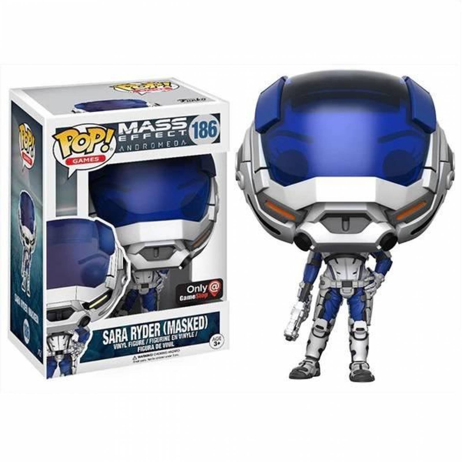 Funko Pop Mass Effect Sara Ryder Masked 186 DAÑO 