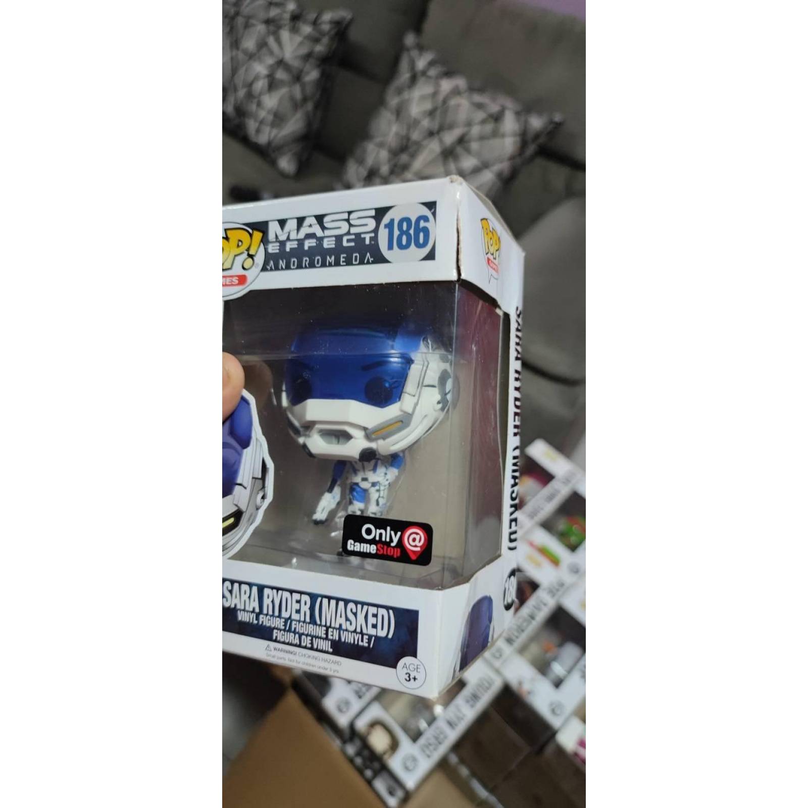 Funko Pop Mass Effect Sara Ryder Masked 186 DAÑO 