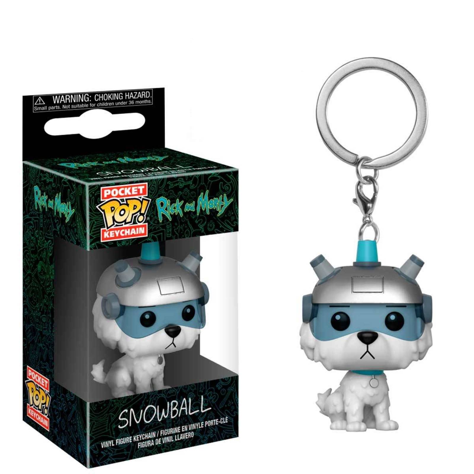 Funko Pop Llavero Rick and Morty Snowball