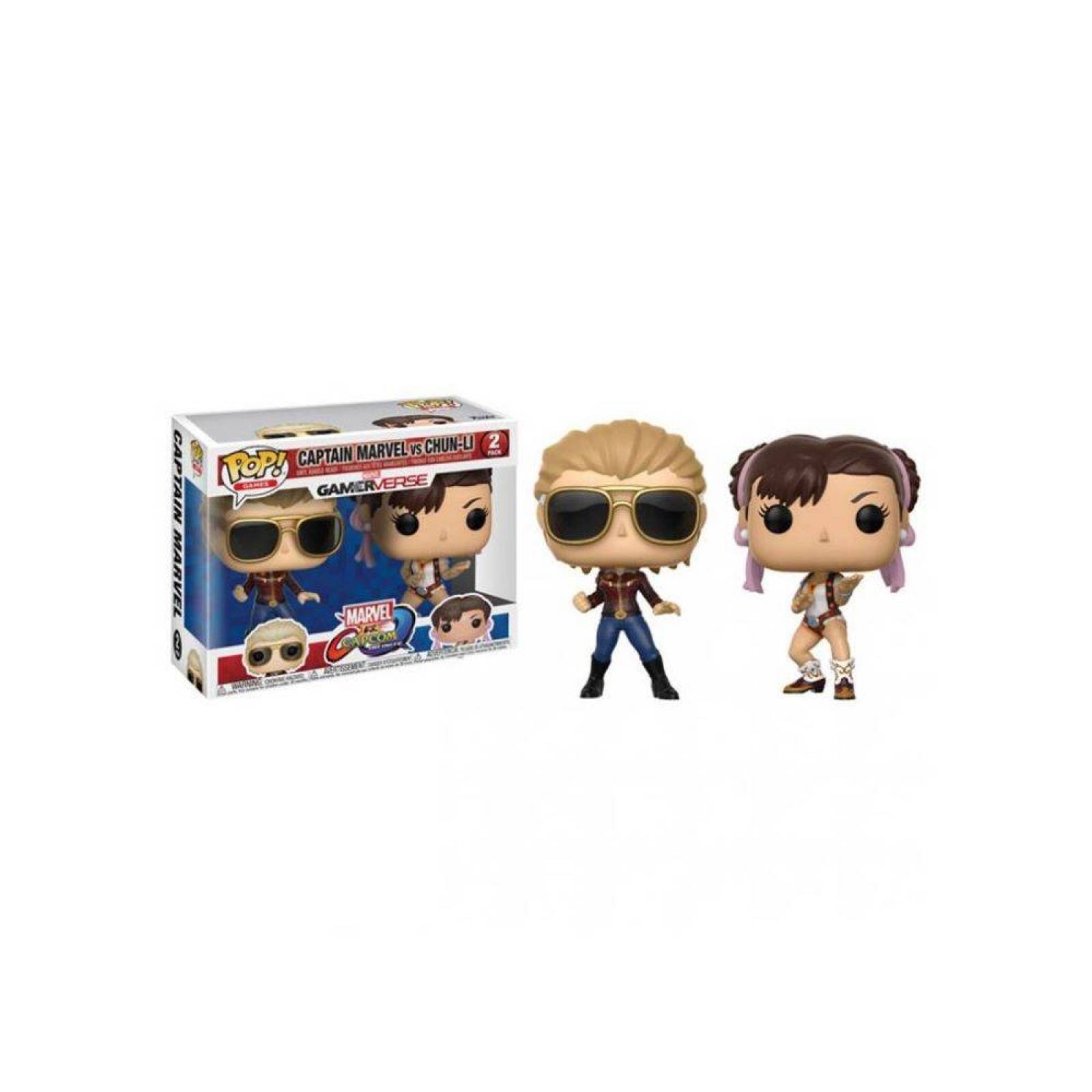 Funko Pop Marvel VS Capcom Captain Marvel VS Chun-Li