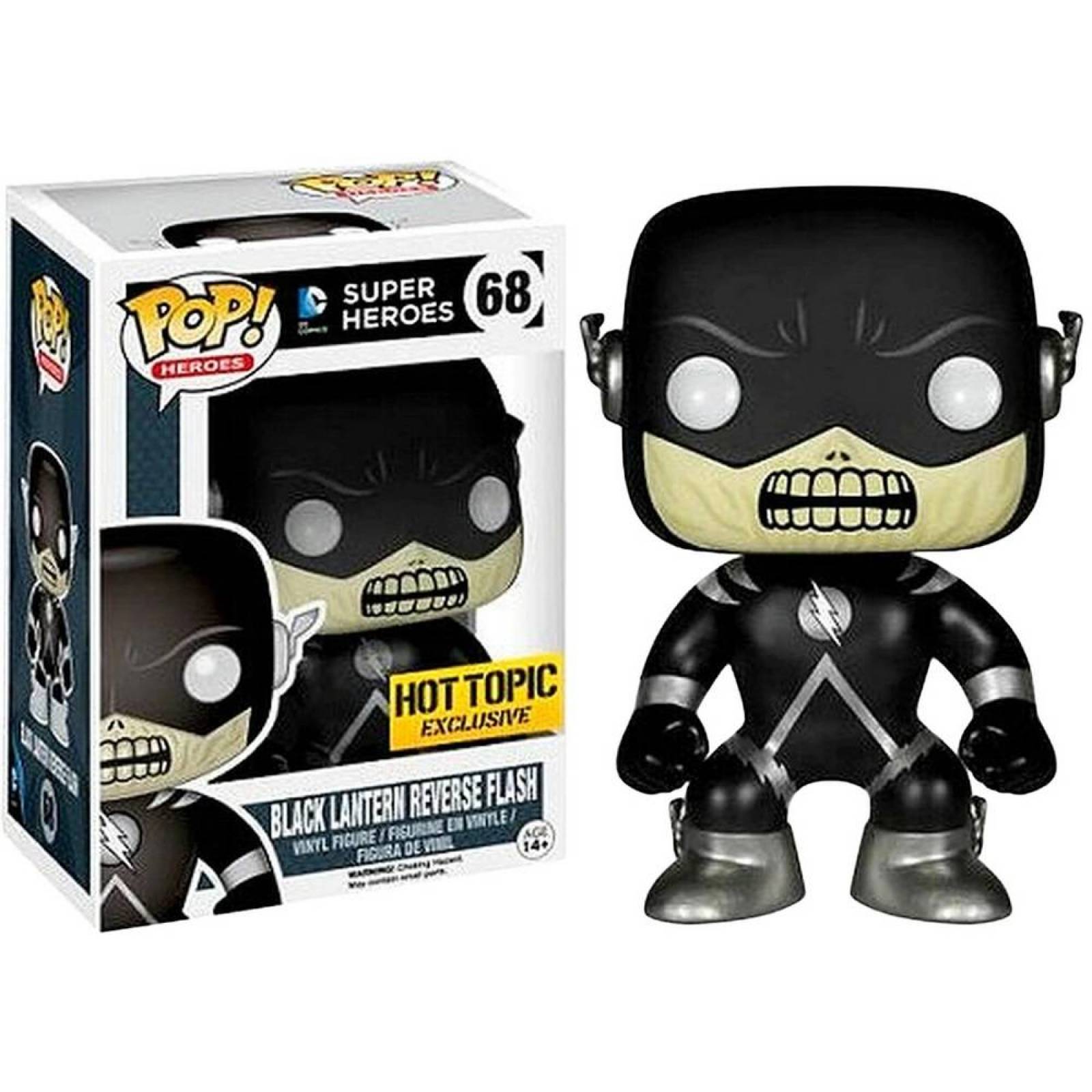 Funko Pop DC Super Heroes Black Lantern Reverse Flash 68 Hot topic DAÑO