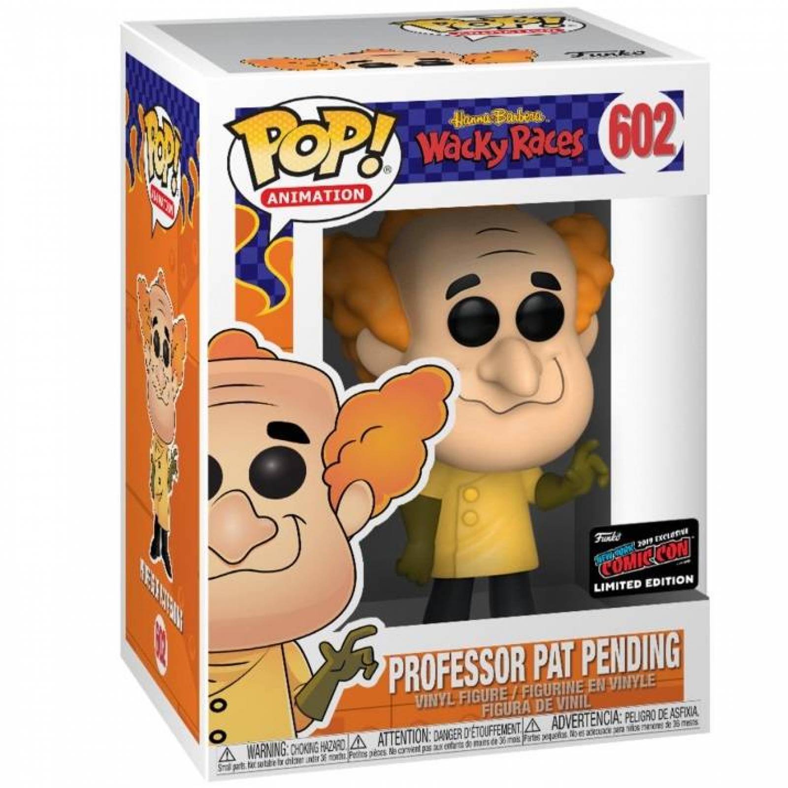 Funko Pop Black Wacky Races Professor Pat Pending 602 Limited
