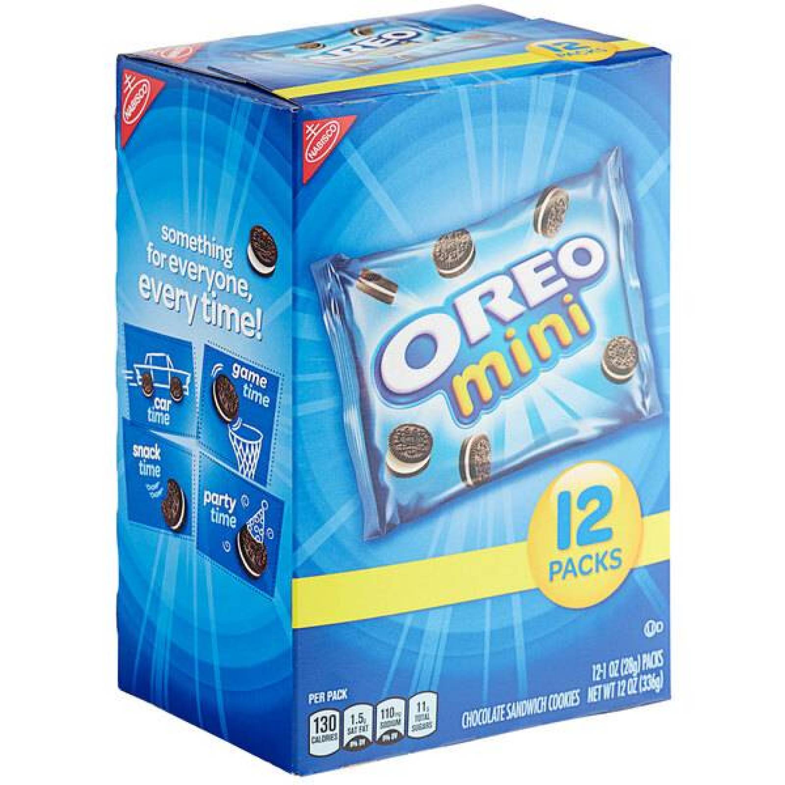 Oreo Mini Galletas Del Emparedado Del Chocolate 12 Paquetes