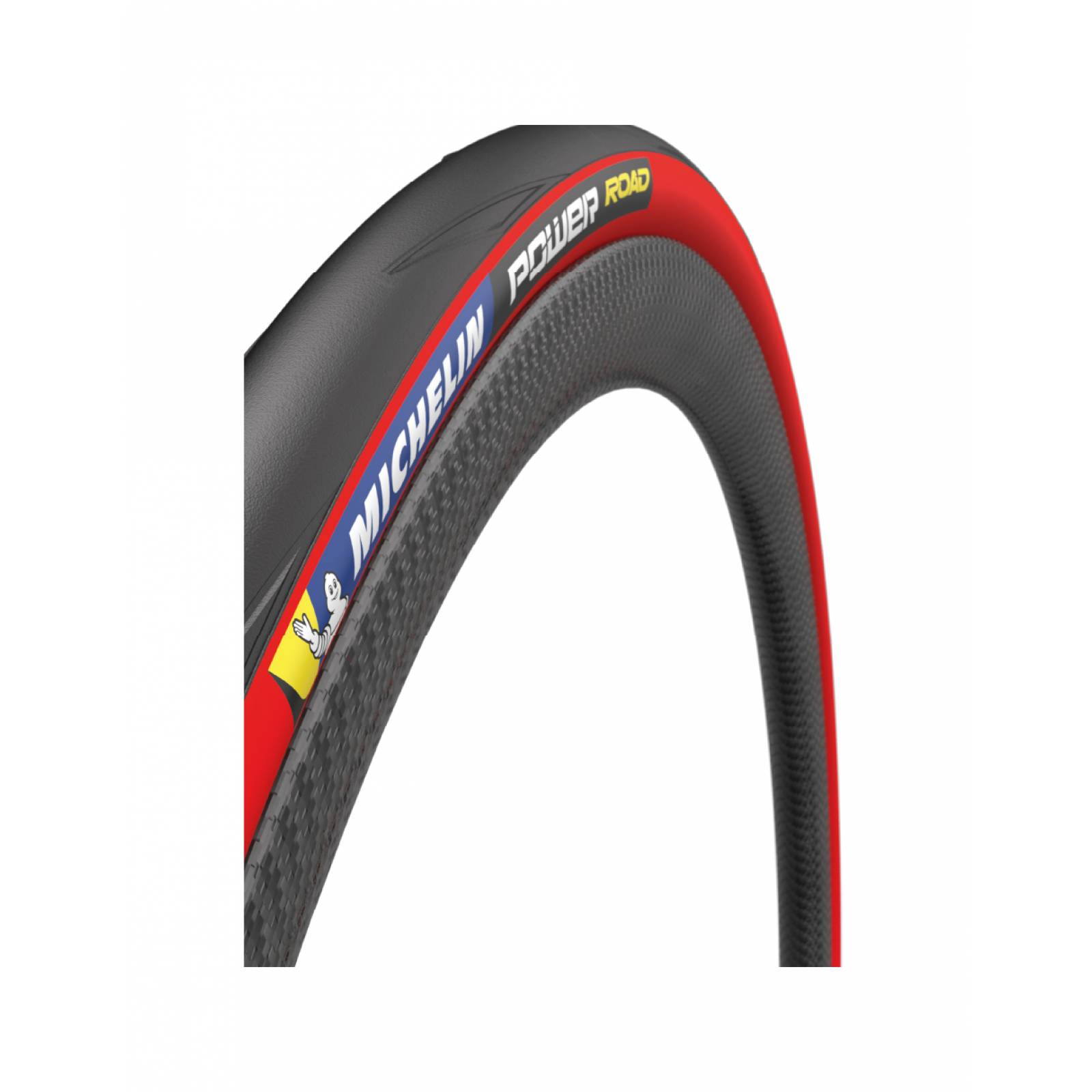 Llanta Michelin 700X25C  POWER ROAD Plegable Roja Ruta