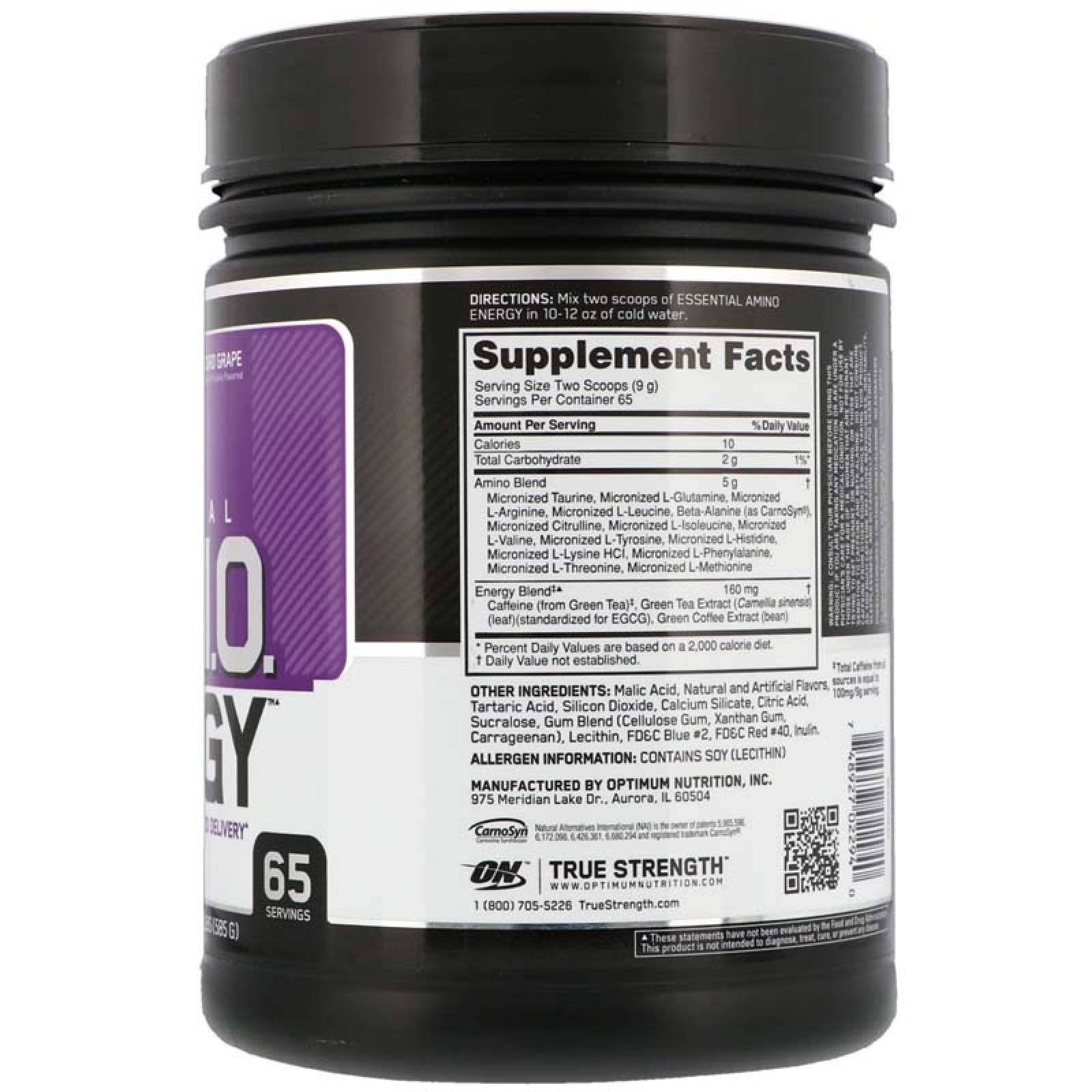 ON AMINO ENERGY 65 SERV GRAPE - OPTIMUM NUTRITION