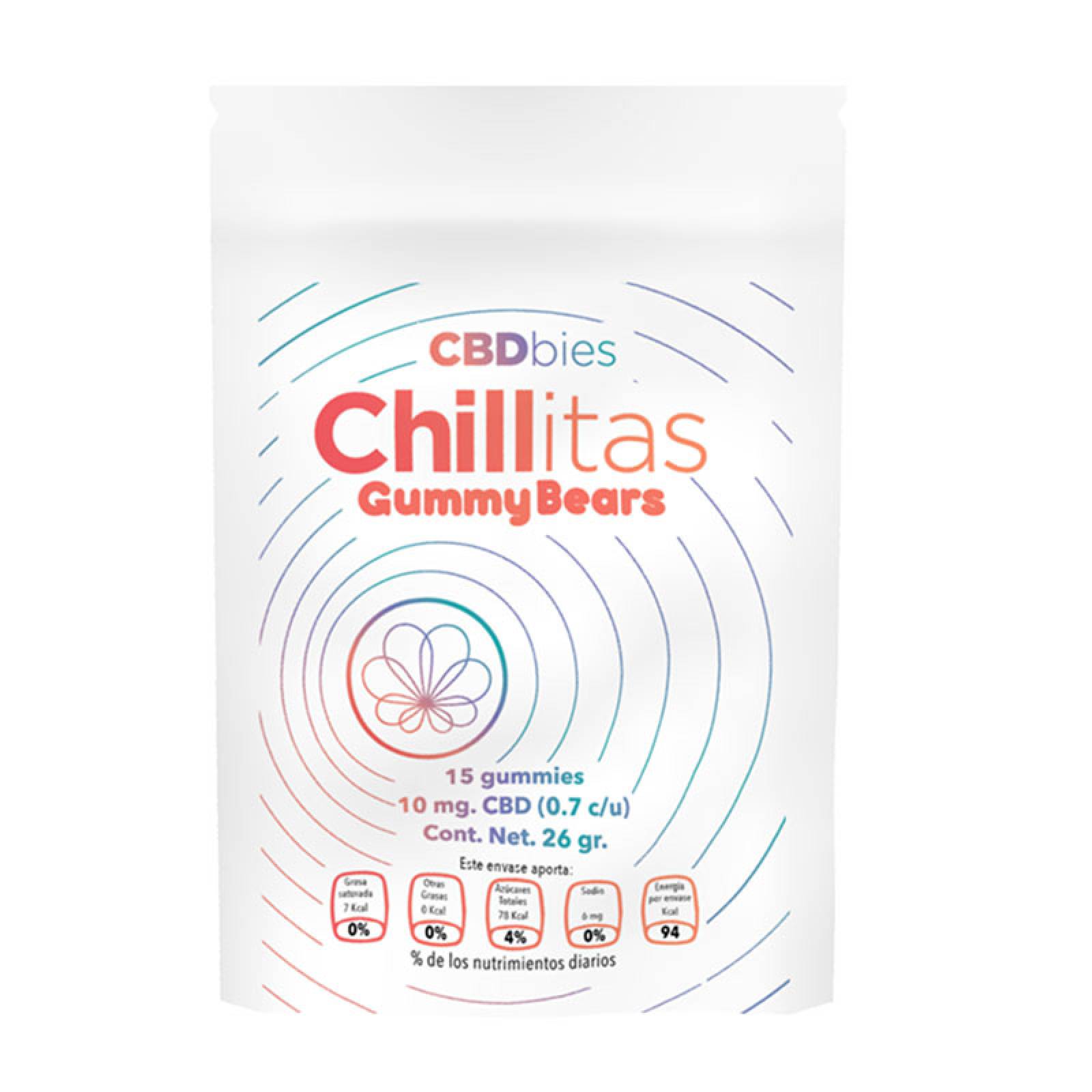 Chillitas Gummy Bears 10mg CBD (0.7 c/u) 26 gr - CBDbies