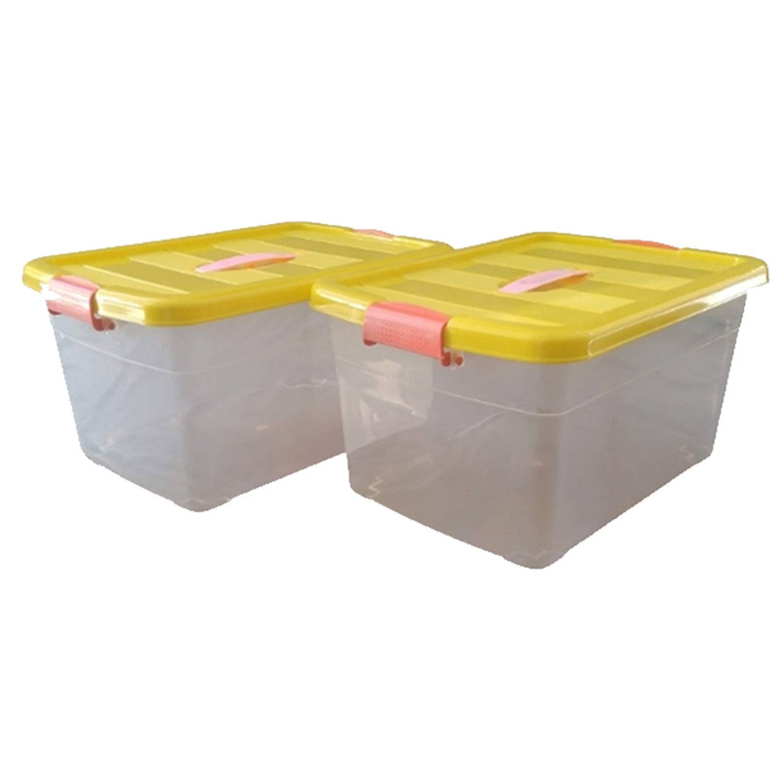 2 Cajas de plastico 19 lts Grande - Marketcity