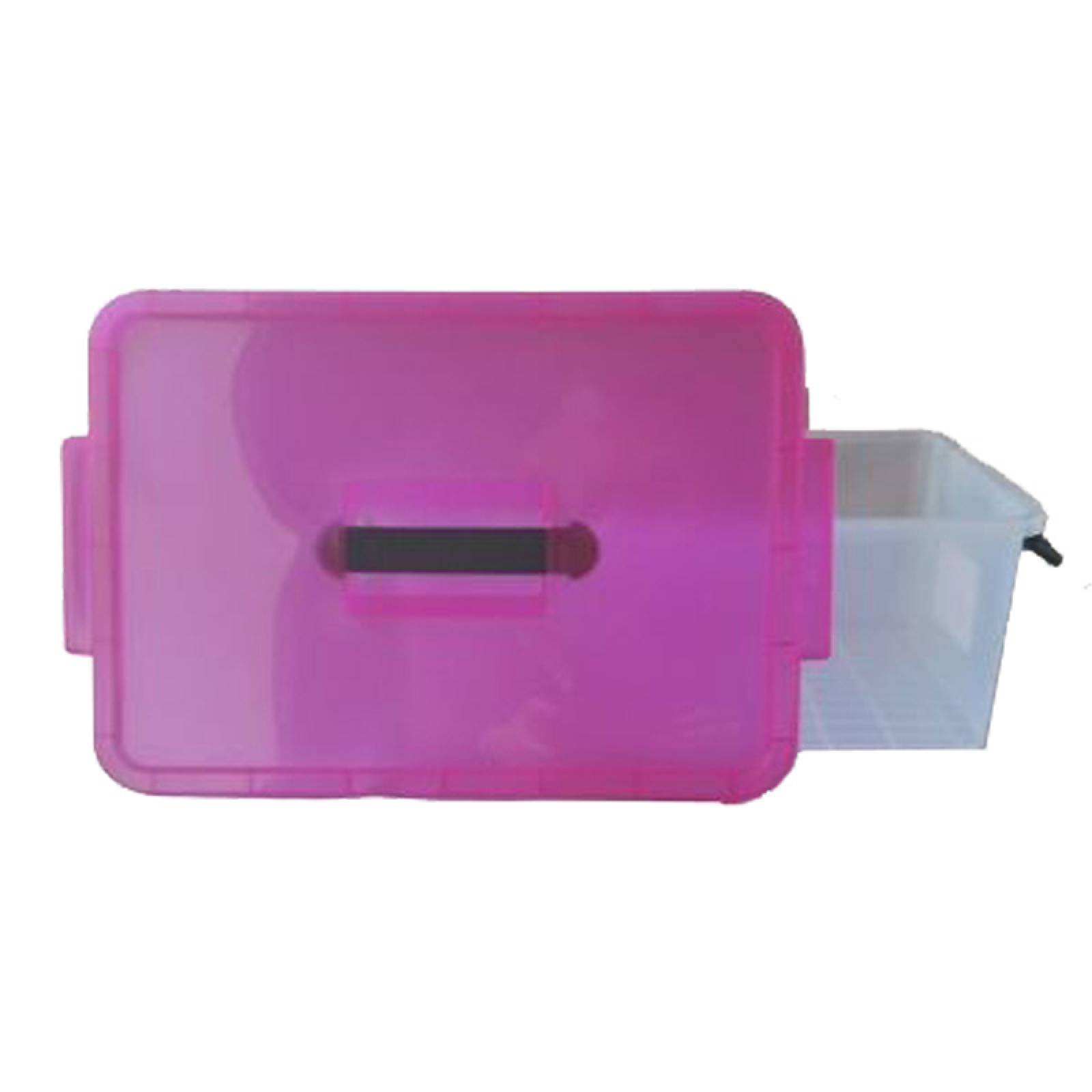 4 Cajas de Plastico 18 litros Tapa Rosa - Peyo