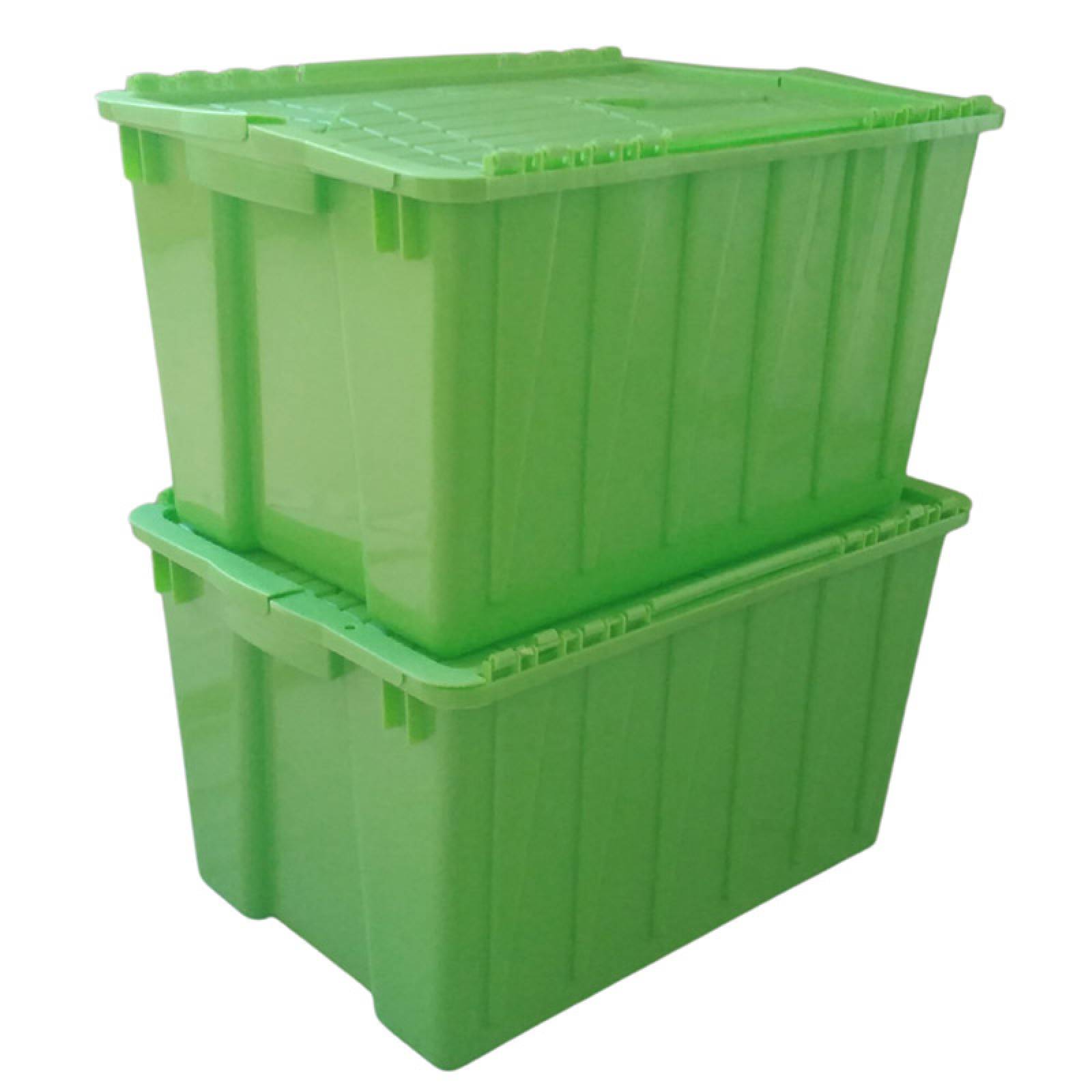 2 Cajas de Plastico 50 litros Verde - Peyo