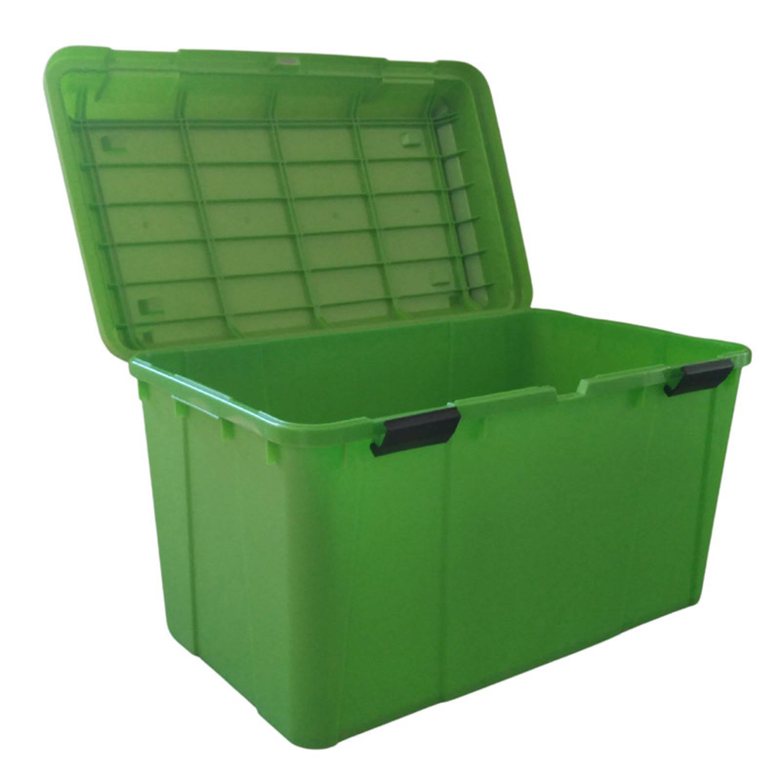 4 Cajas de Plastico 130 litros Verde Hercules - PEYO