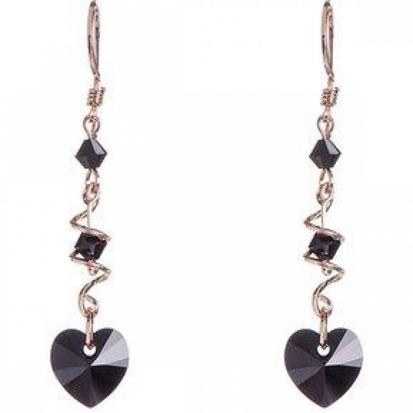 Aretes con Cristal Swarovski en Aleacion con Oro 18k Jands 