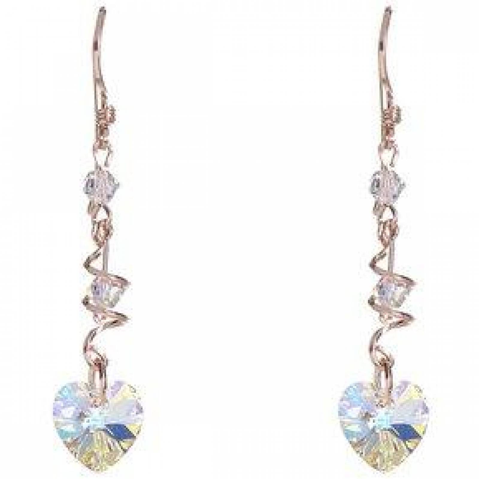 Aretes con Cristal Swarovski en Aleacion con Oro 18k Jands 