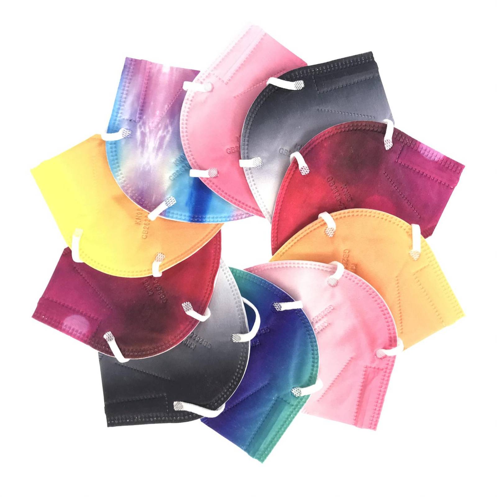 Kn95 Difuminados Cubrebocas Tomods 10pz Colores Adulto