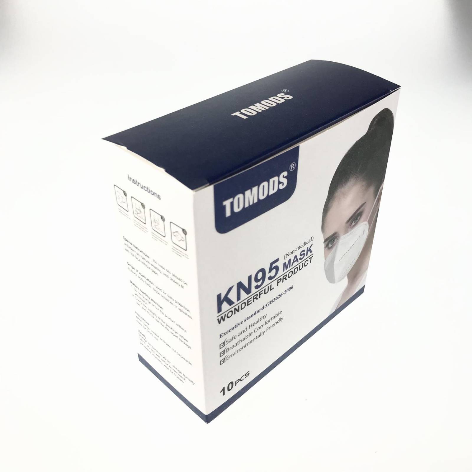 Kn95 Difuminados Cubrebocas Tomods 10pz Colores Adulto