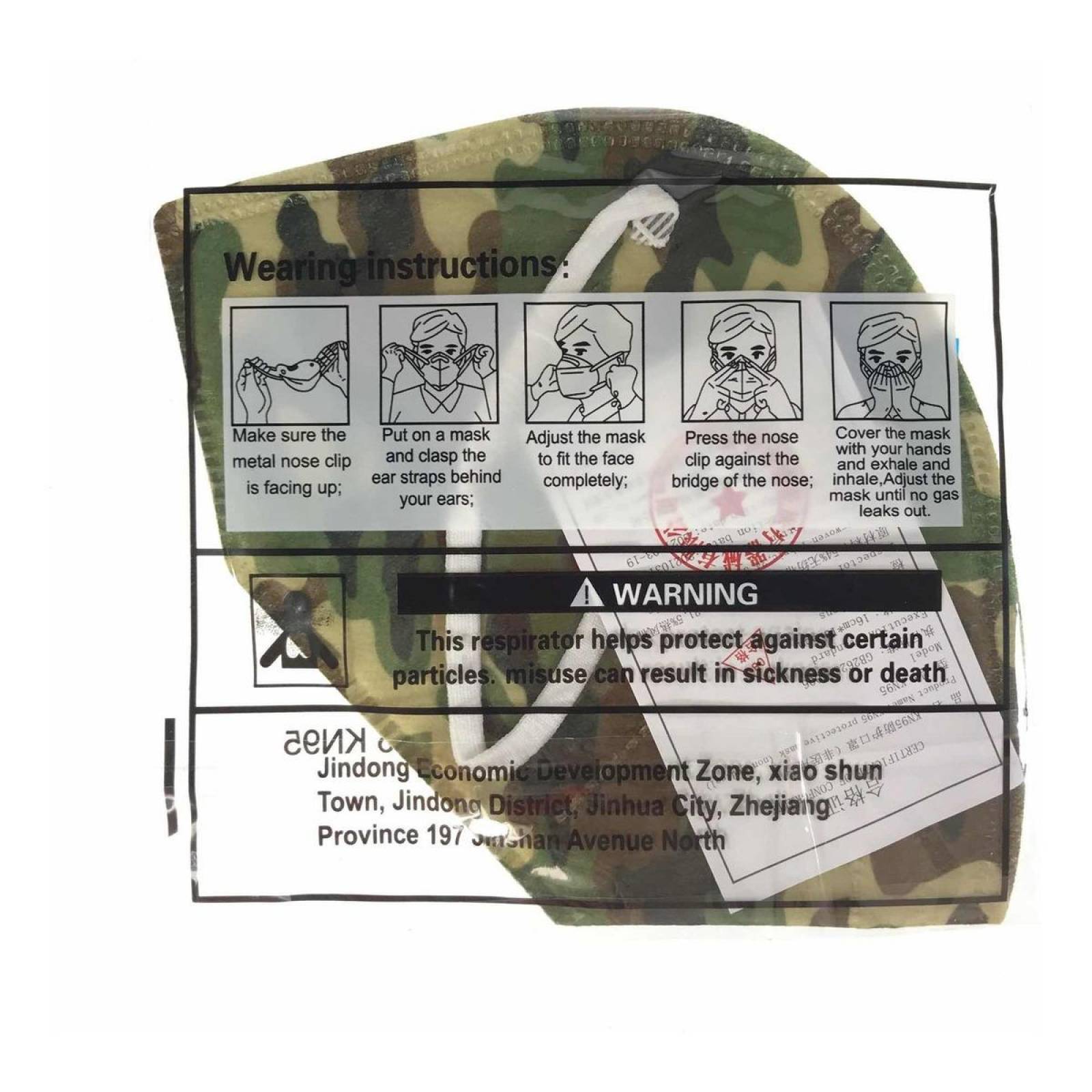 Kn95 Mascarillas Cubrebocas Lavables Caja10pz Colores Tomods Camuflaje