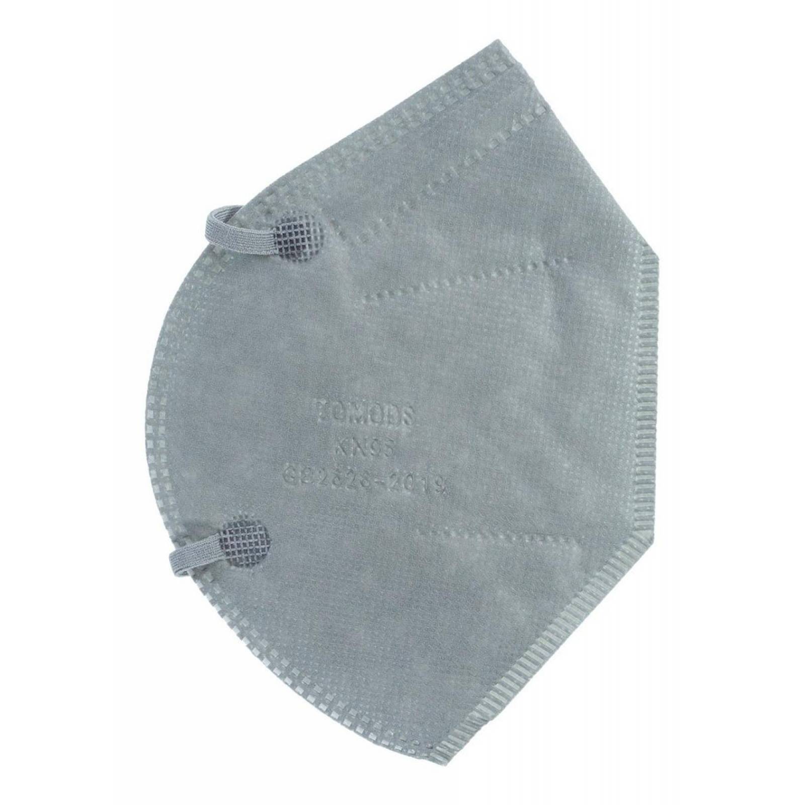 Kn95 Mascarillas Cubrebocas Lavables Caja10pz Colores Tomods Gris claro.