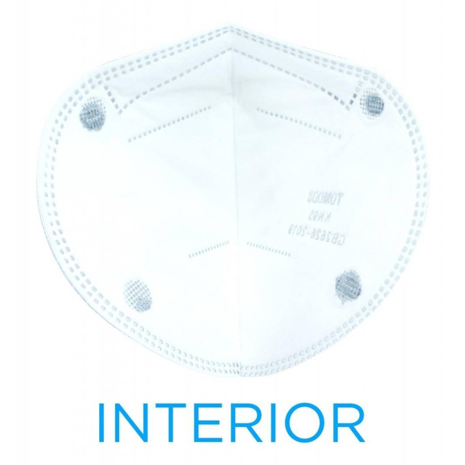 Kn95 Mascarillas Cubrebocas Lavables Caja10pz Colores Tomods Gris claro.